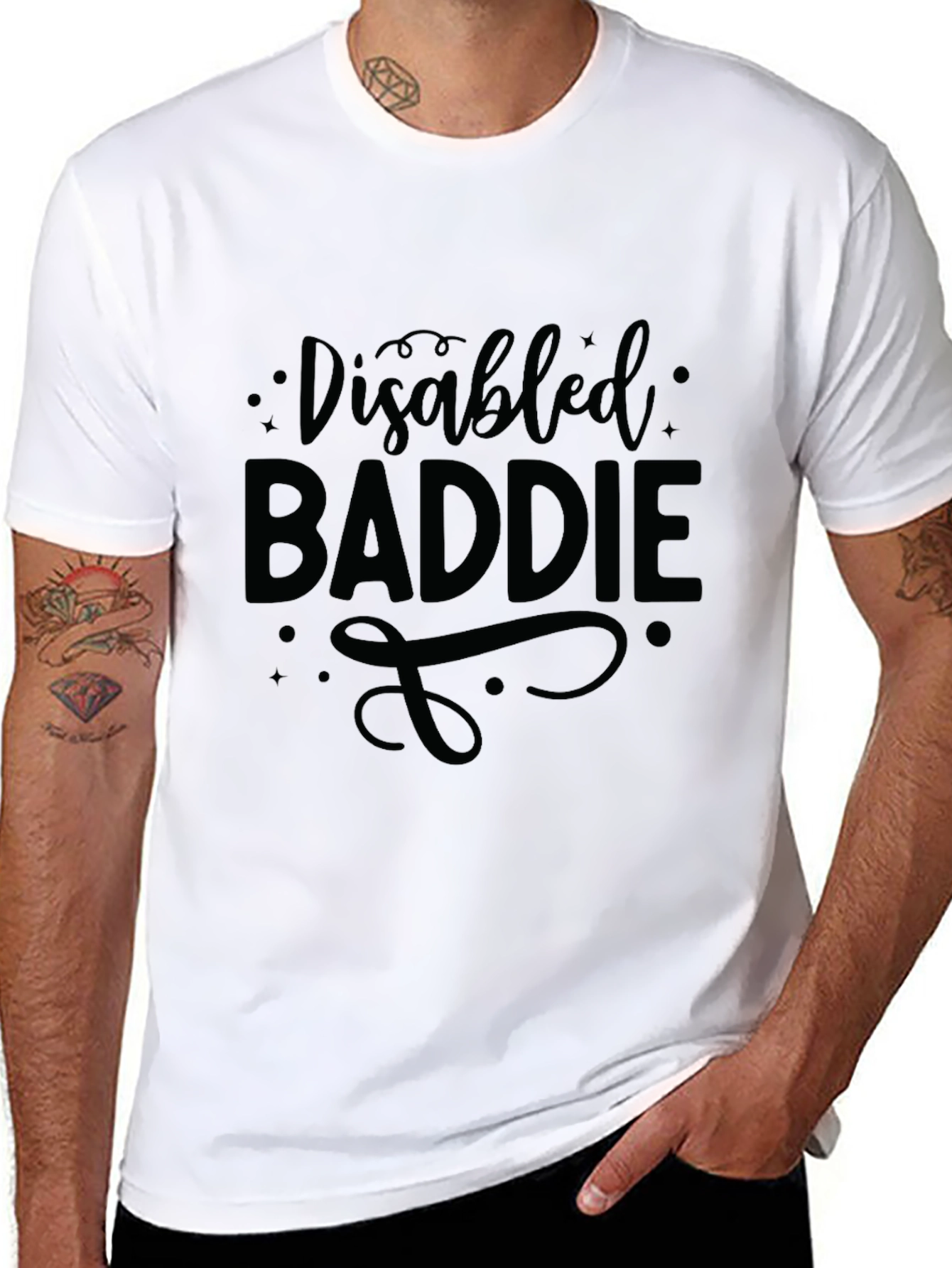 Disabled Baddie Graphic Tee - Black Unisex