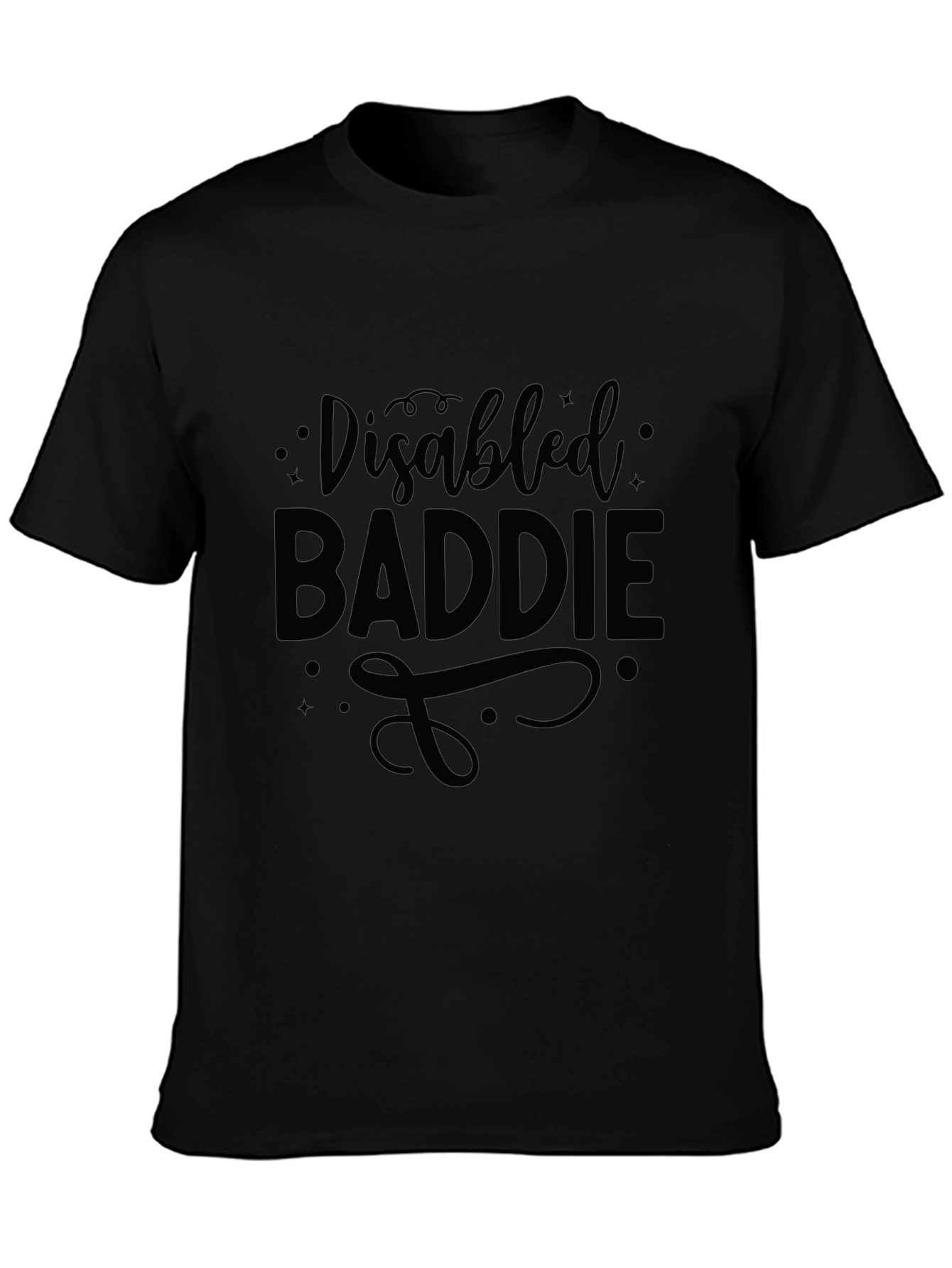 Disabled Baddie Graphic Tee - Black Unisex