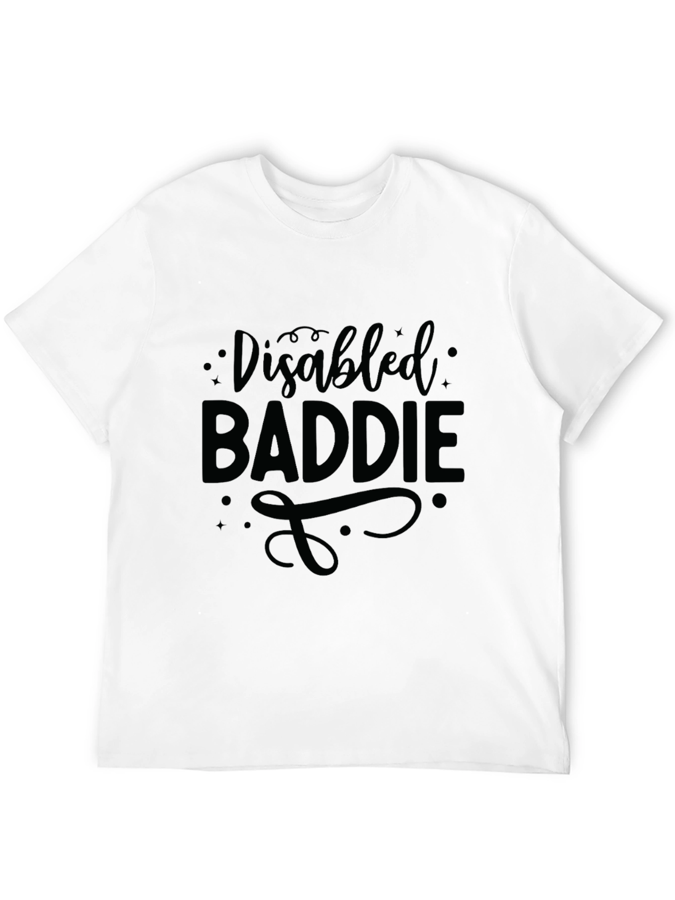 Disabled Baddie Graphic Tee - Black Unisex
