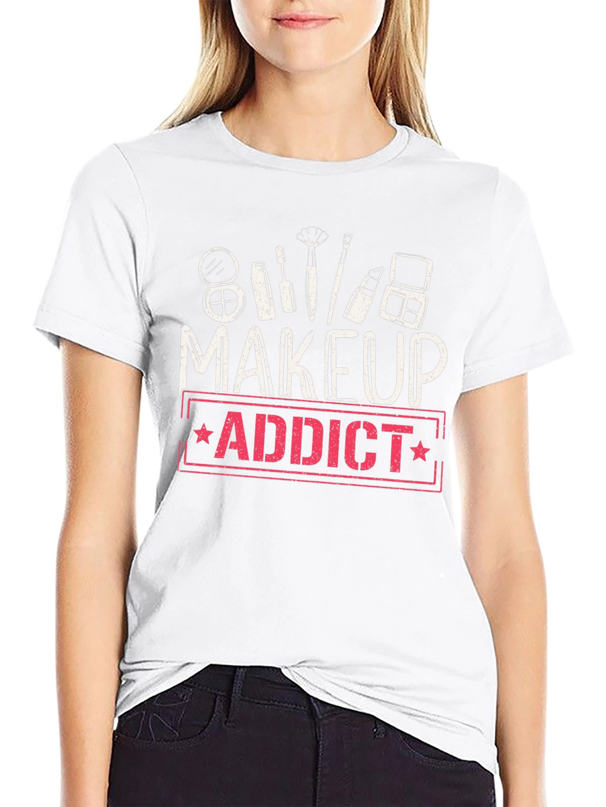 Makeup Addict Graphic T-Shirt - Stylish Casual Wear