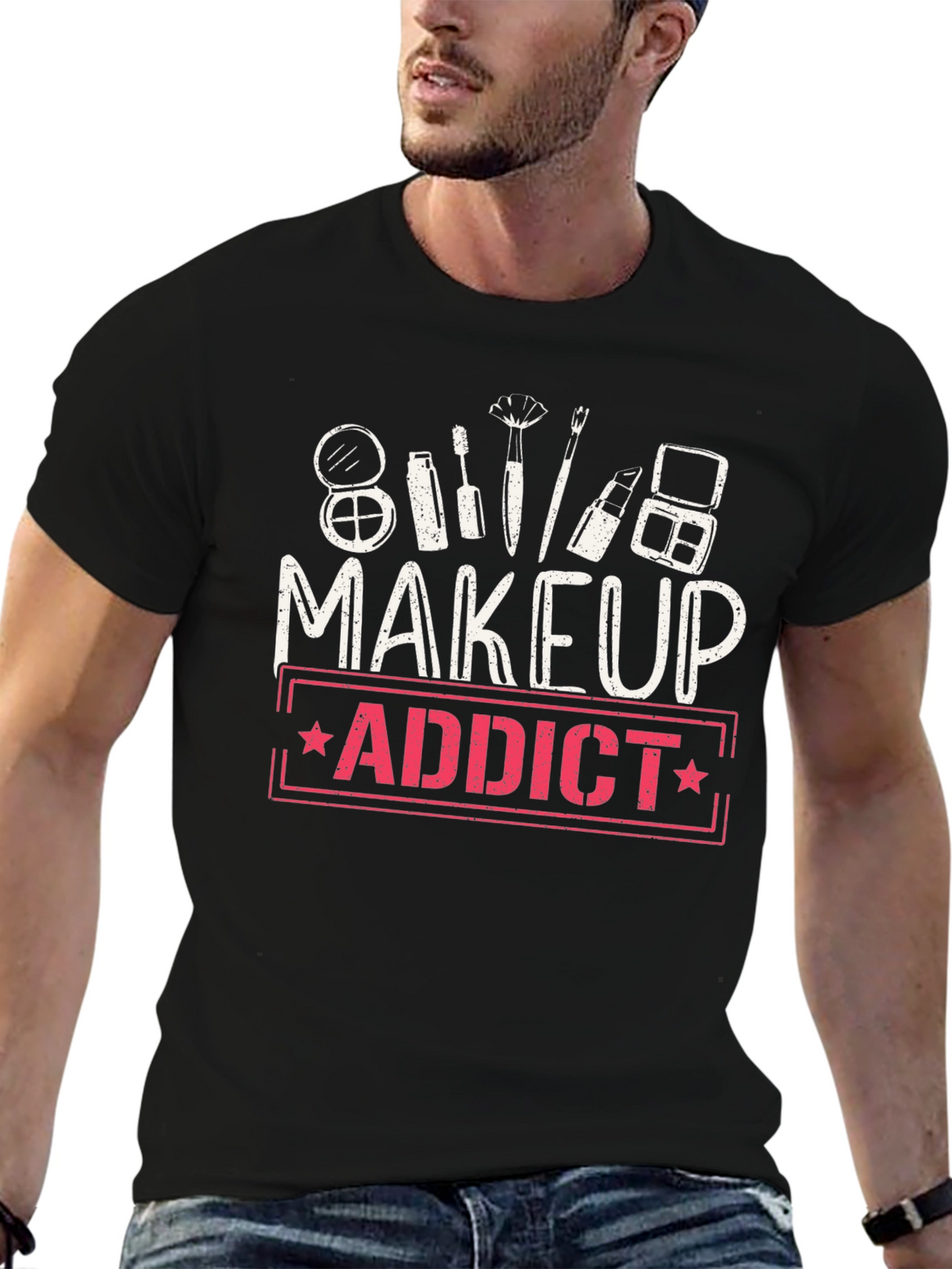 Makeup Addict Graphic T-Shirt - Stylish Casual Wear