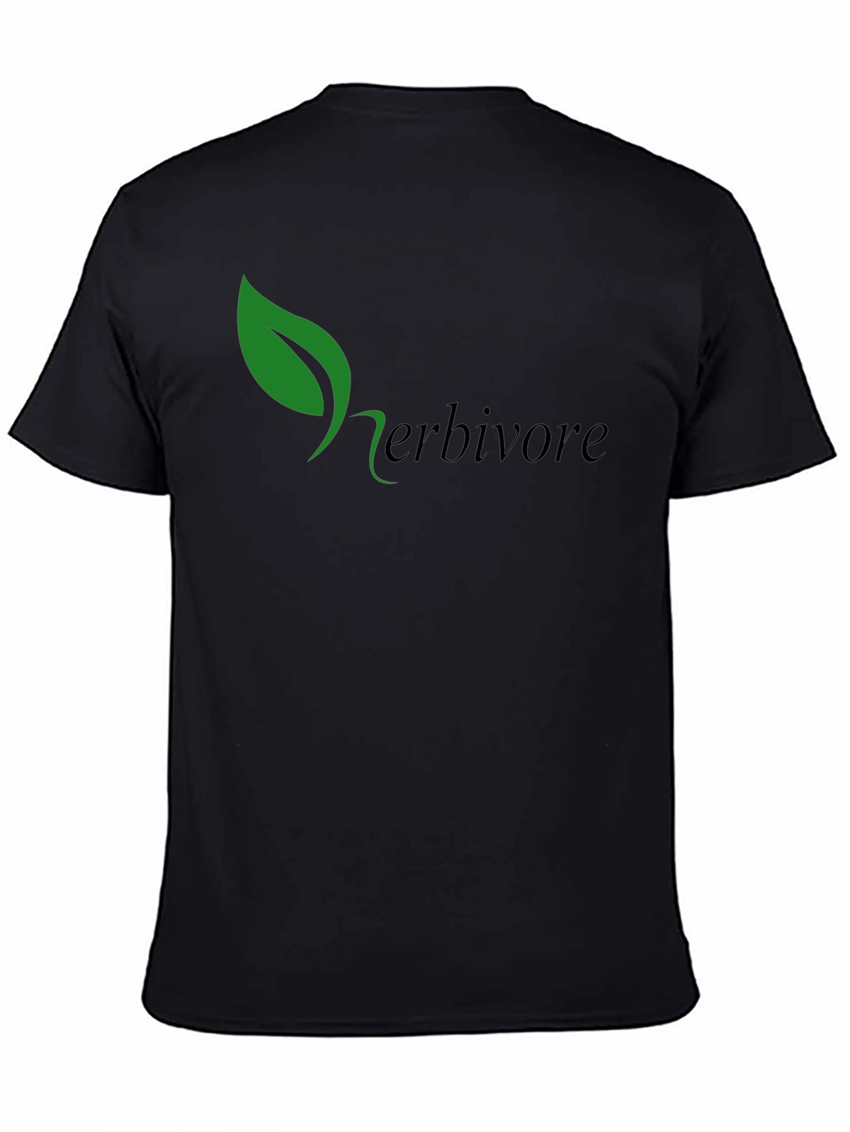 Herbivore Green Leaf Black T-Shirt