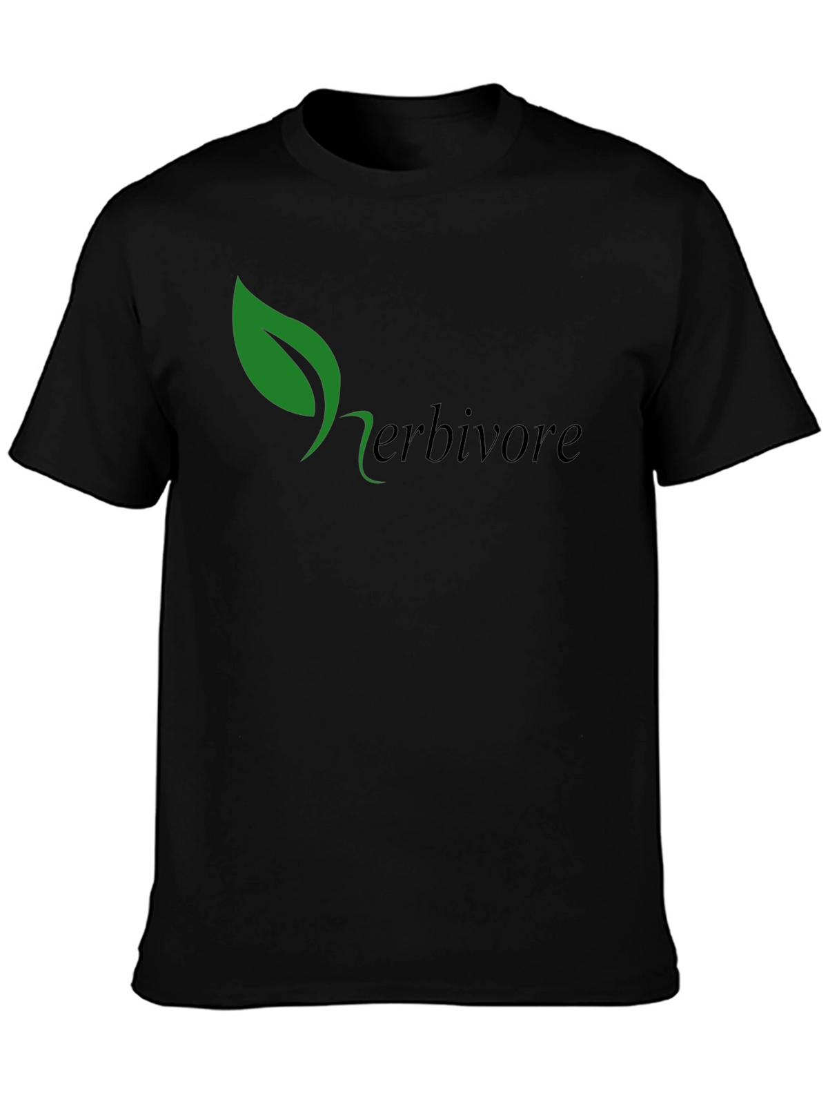 Herbivore Green Leaf Black T-Shirt