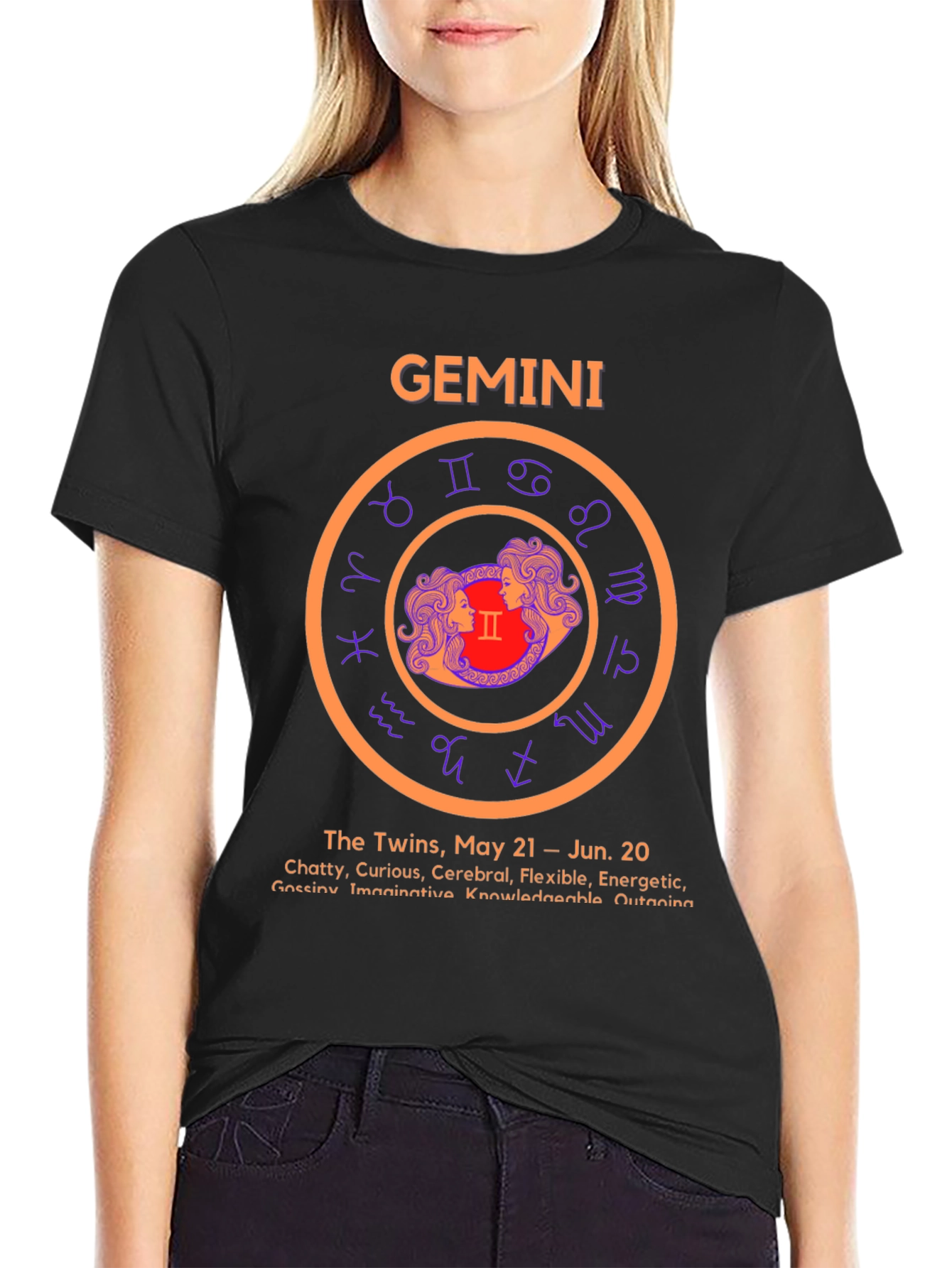 Gemini Zodiac T-Shirt - The Twins May 21-June 20