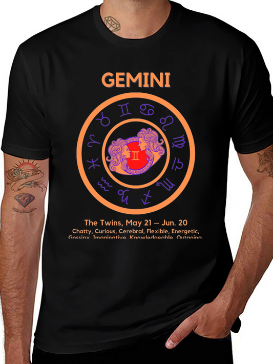Gemini Zodiac T-Shirt - The Twins May 21-June 20