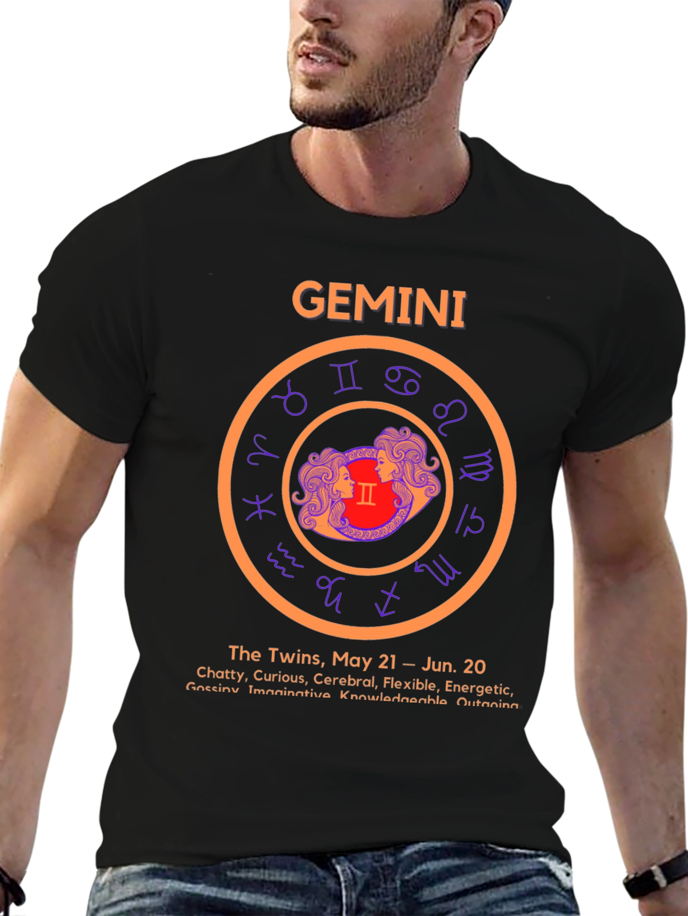 Gemini Zodiac T-Shirt - The Twins May 21-June 20