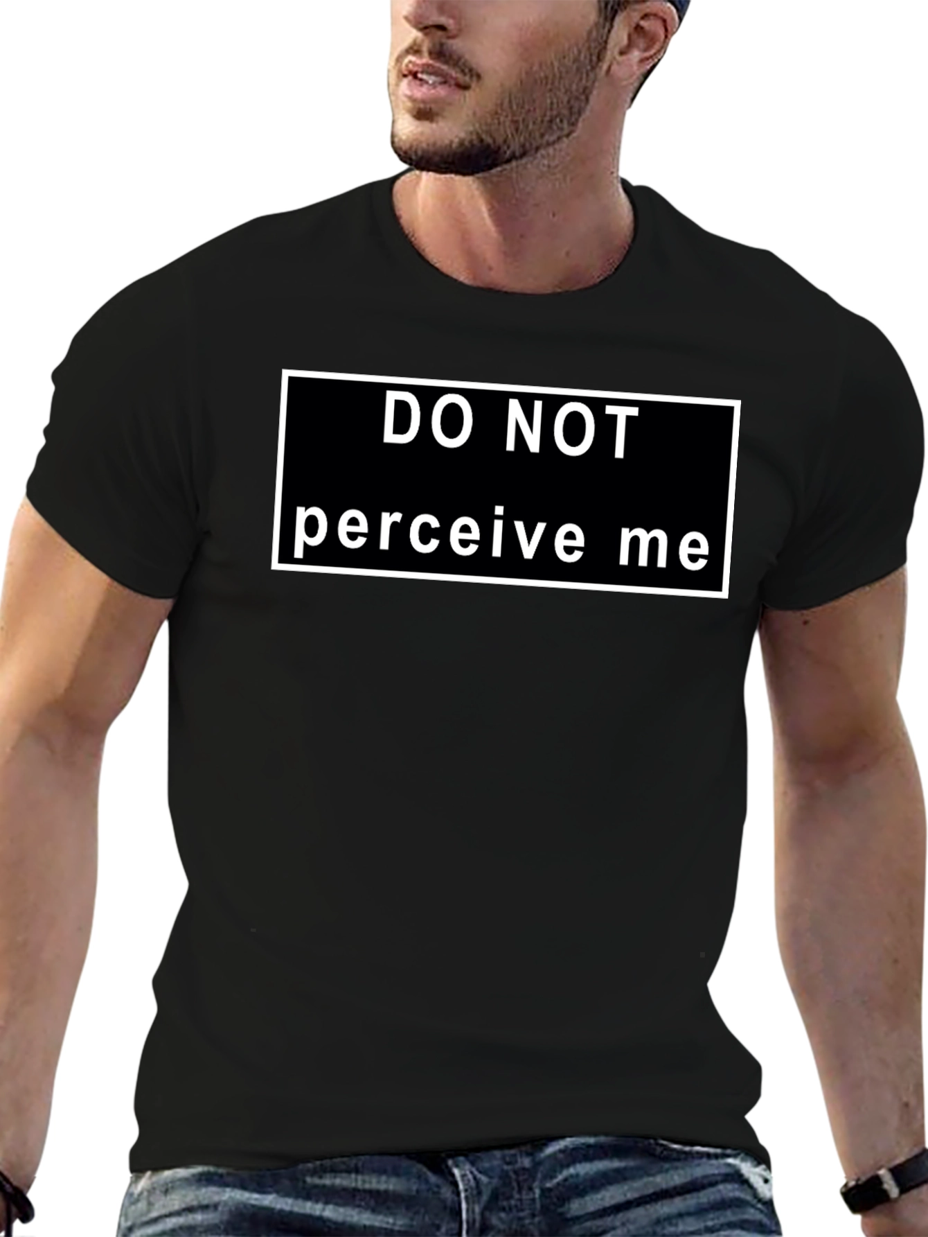 Do Not Perceive Me Graphic Tee - Black