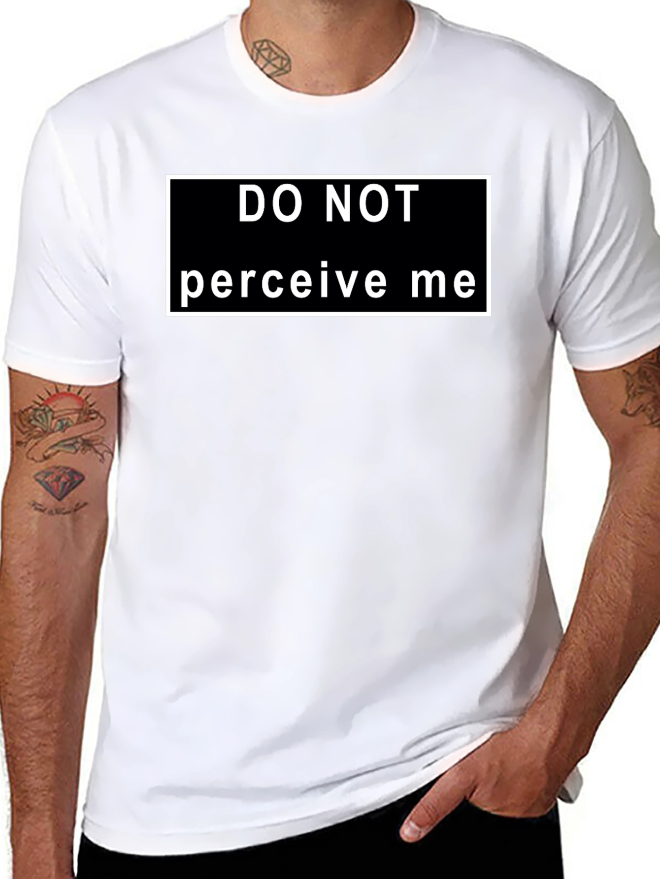 Do Not Perceive Me Graphic Tee - Black