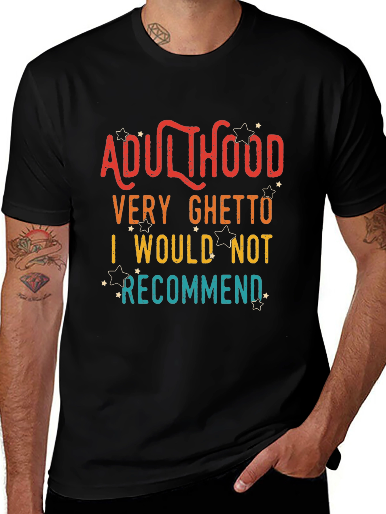 Adulthood Funny Graphic T-Shirt