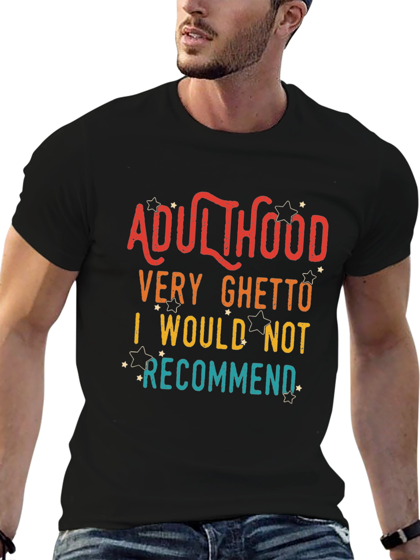 Adulthood Funny Graphic T-Shirt