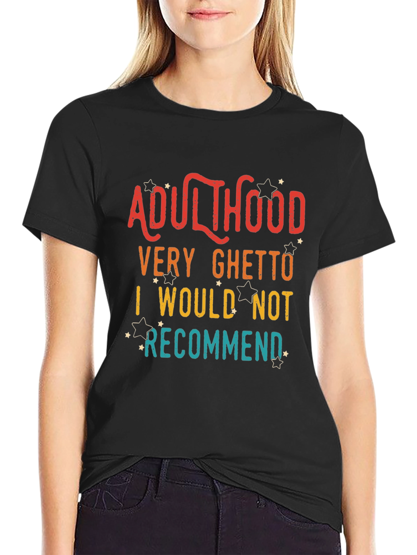 Adulthood Funny Graphic T-Shirt