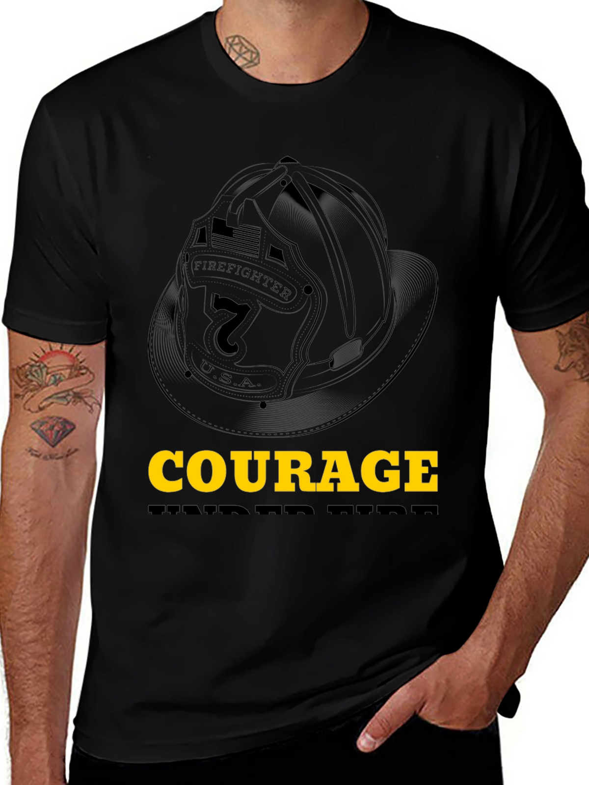 Courage Firefighter Graphic Tee