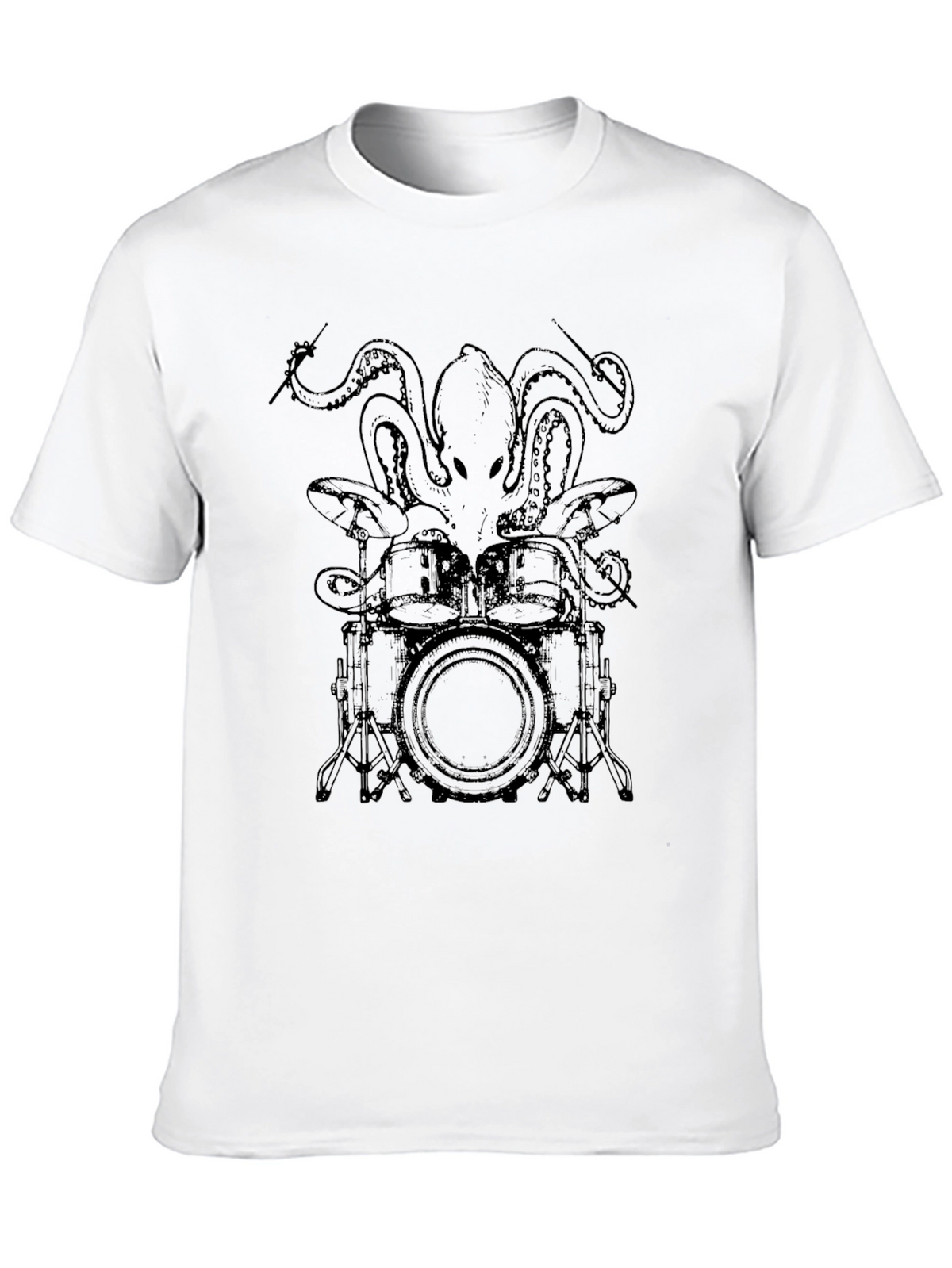 Octopus Drummer Graphic Tee - Cool Music Lover T-Shirt