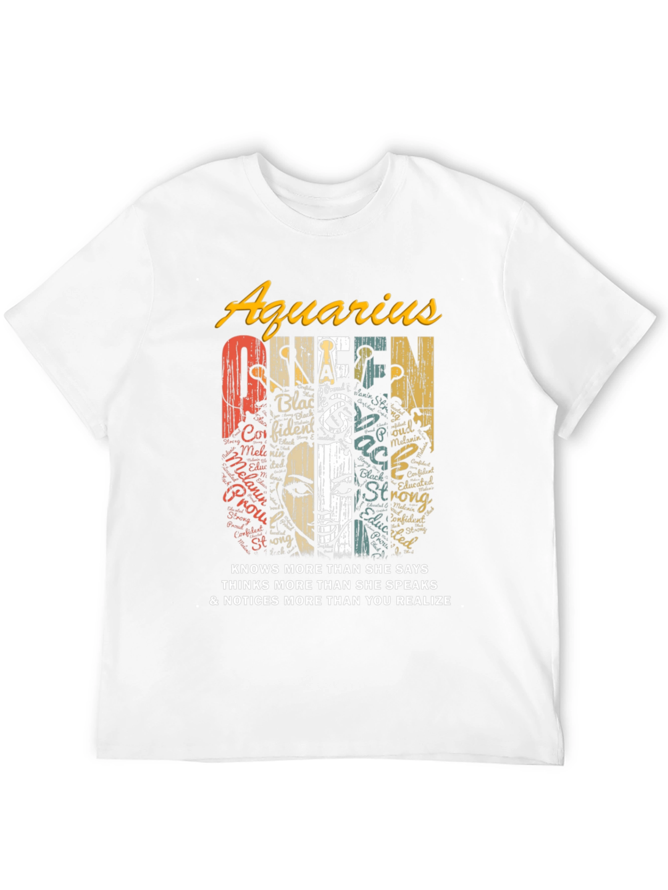 Aquarius Queen Black T-Shirt