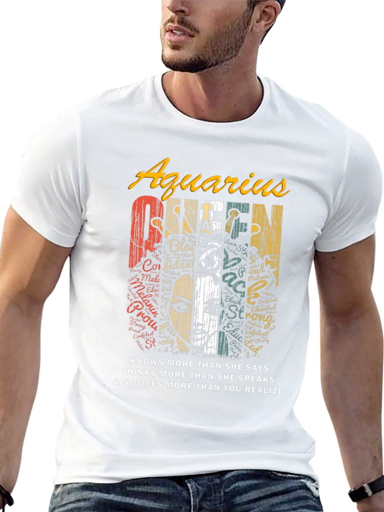 Aquarius Queen Black T-Shirt