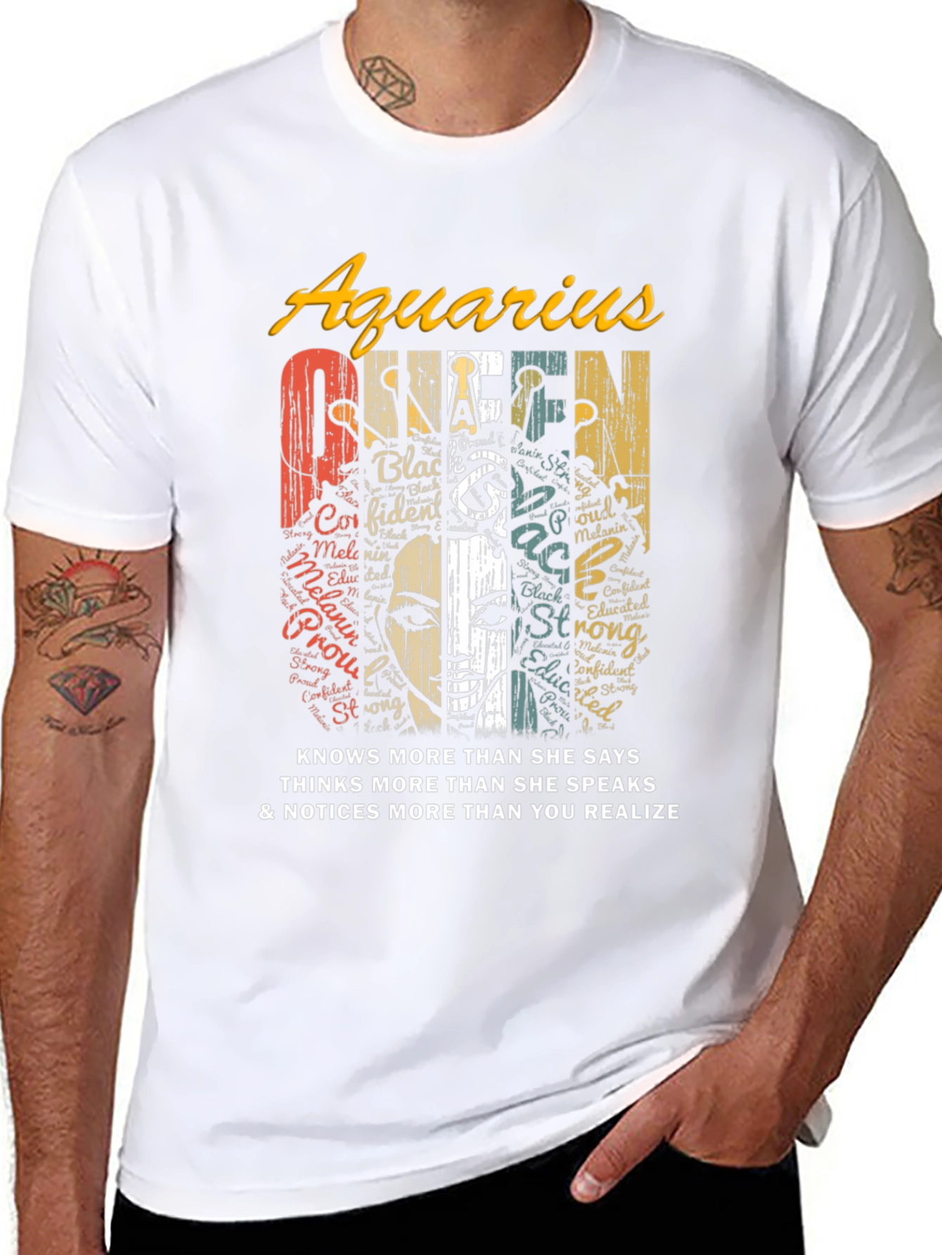 Aquarius Queen Black T-Shirt
