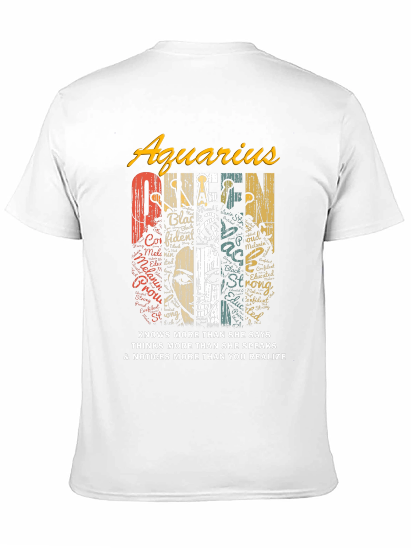 Aquarius Queen Black T-Shirt