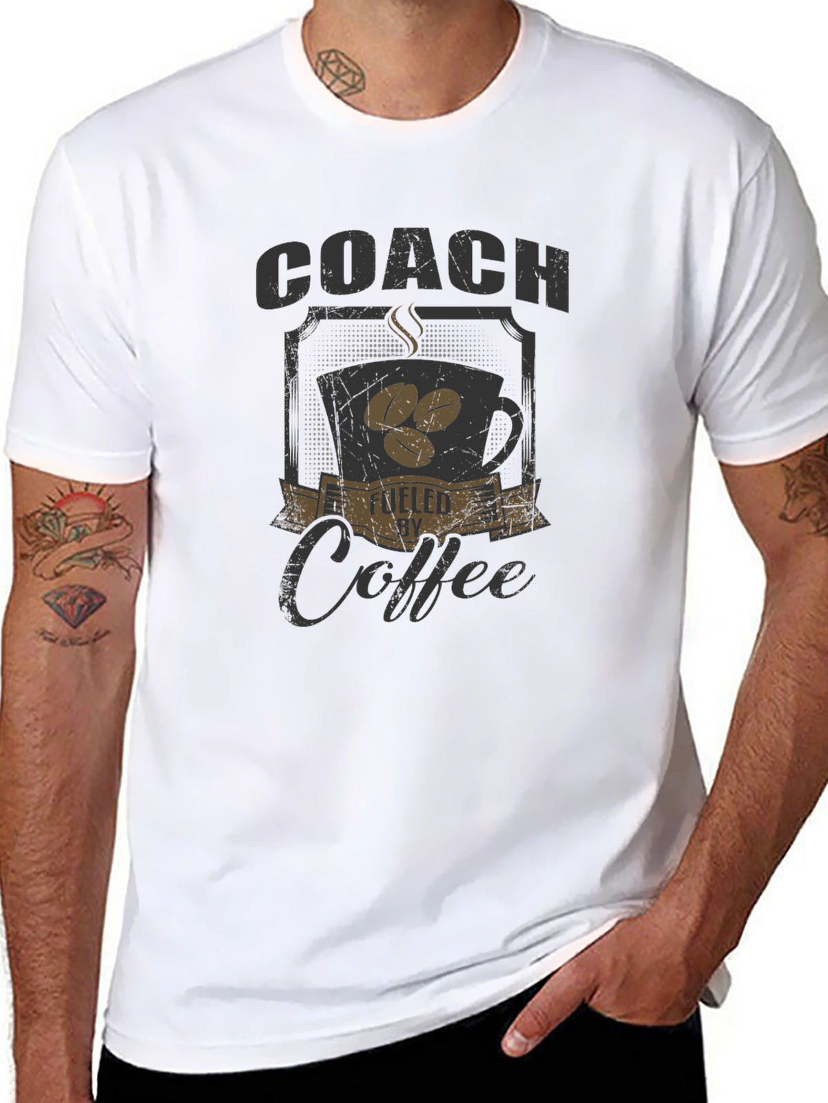 Coach Fueled by Coffee Graphic T-Shirt