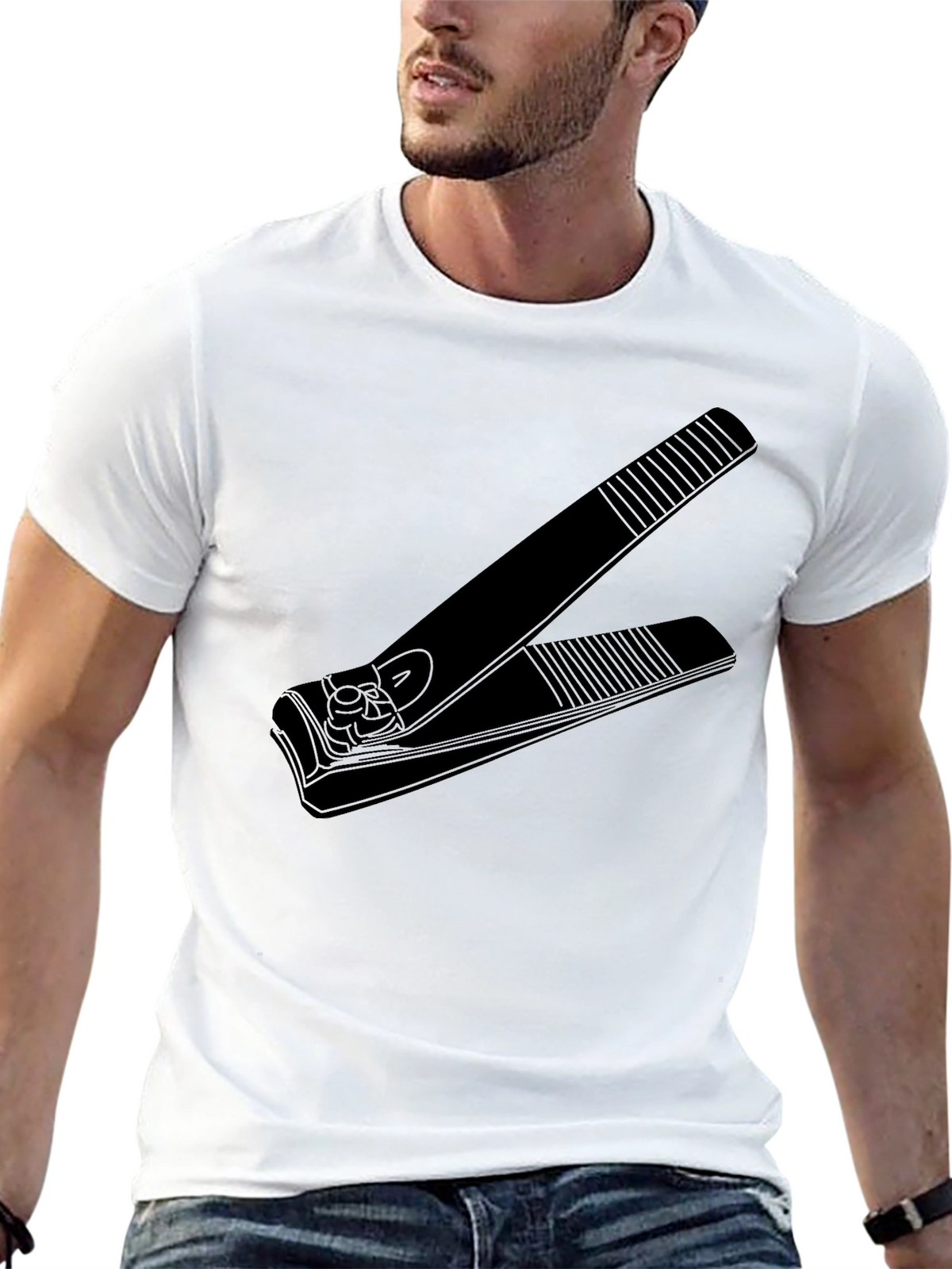 Nail Clipper Graphic Tee - Black