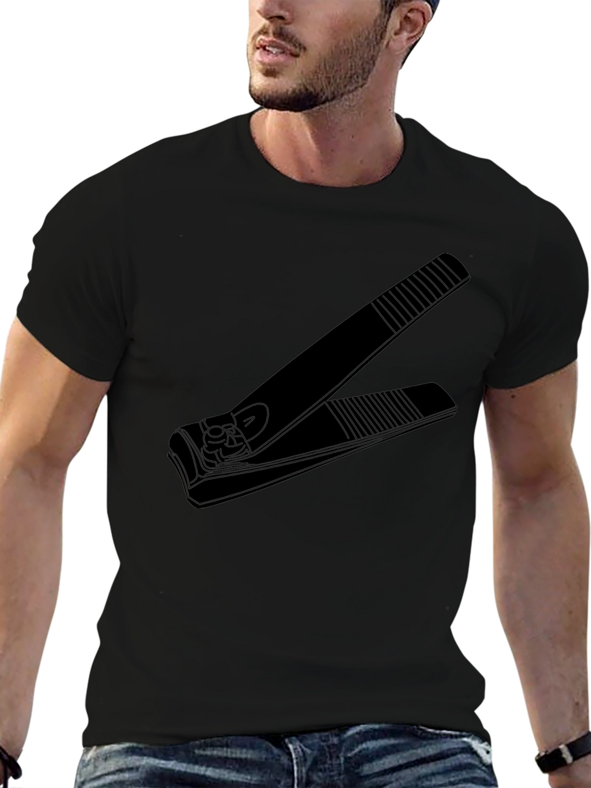Nail Clipper Graphic Tee - Black