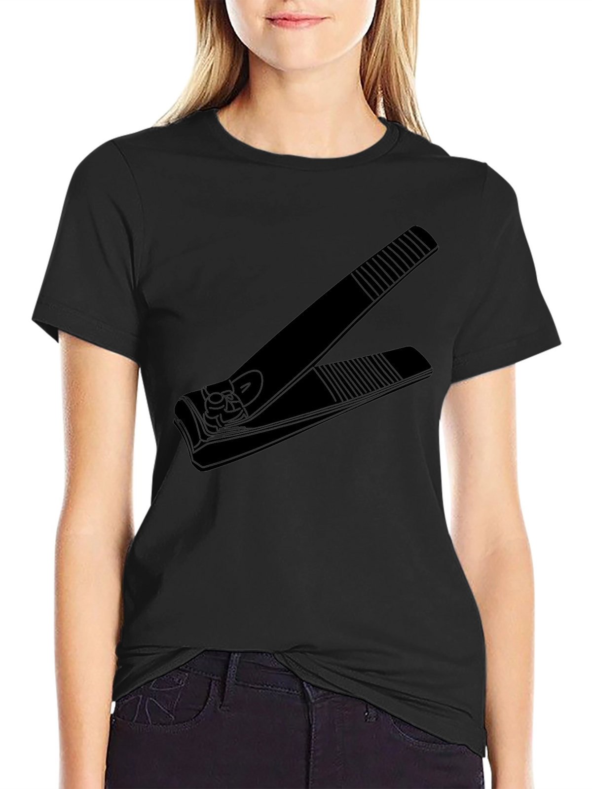 Nail Clipper Graphic Tee - Black