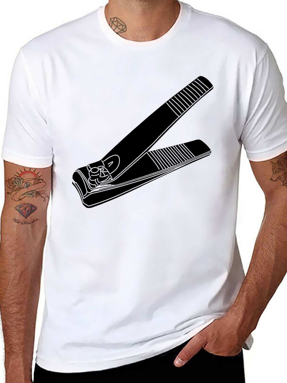 Nail Clipper Graphic Tee - Black