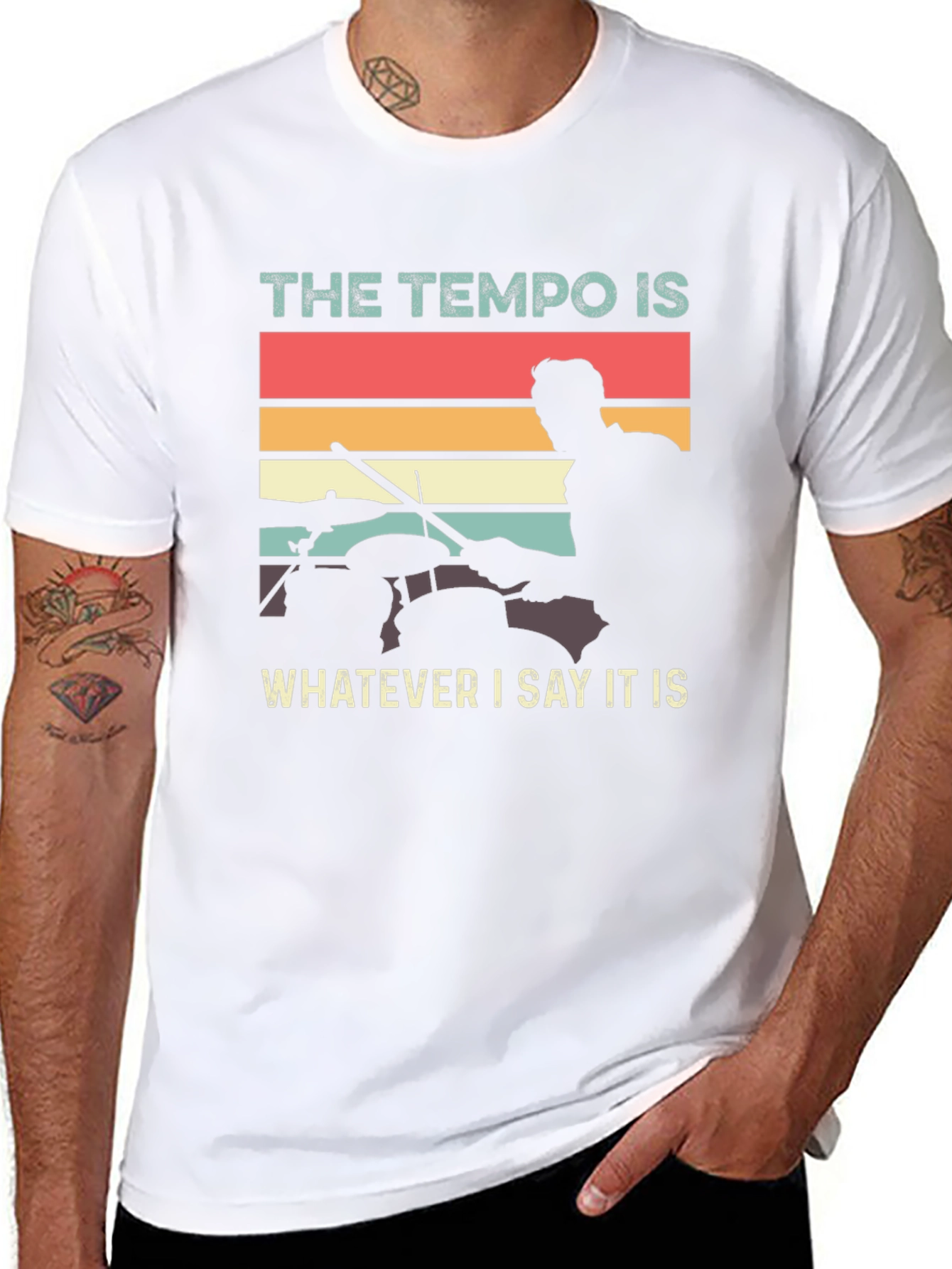 Drummer Tempo T-Shirt - Music Lover Tee