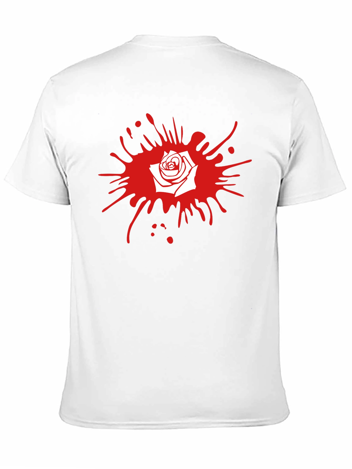Rose Splash Graphic Tee - Stylish Black T-Shirt