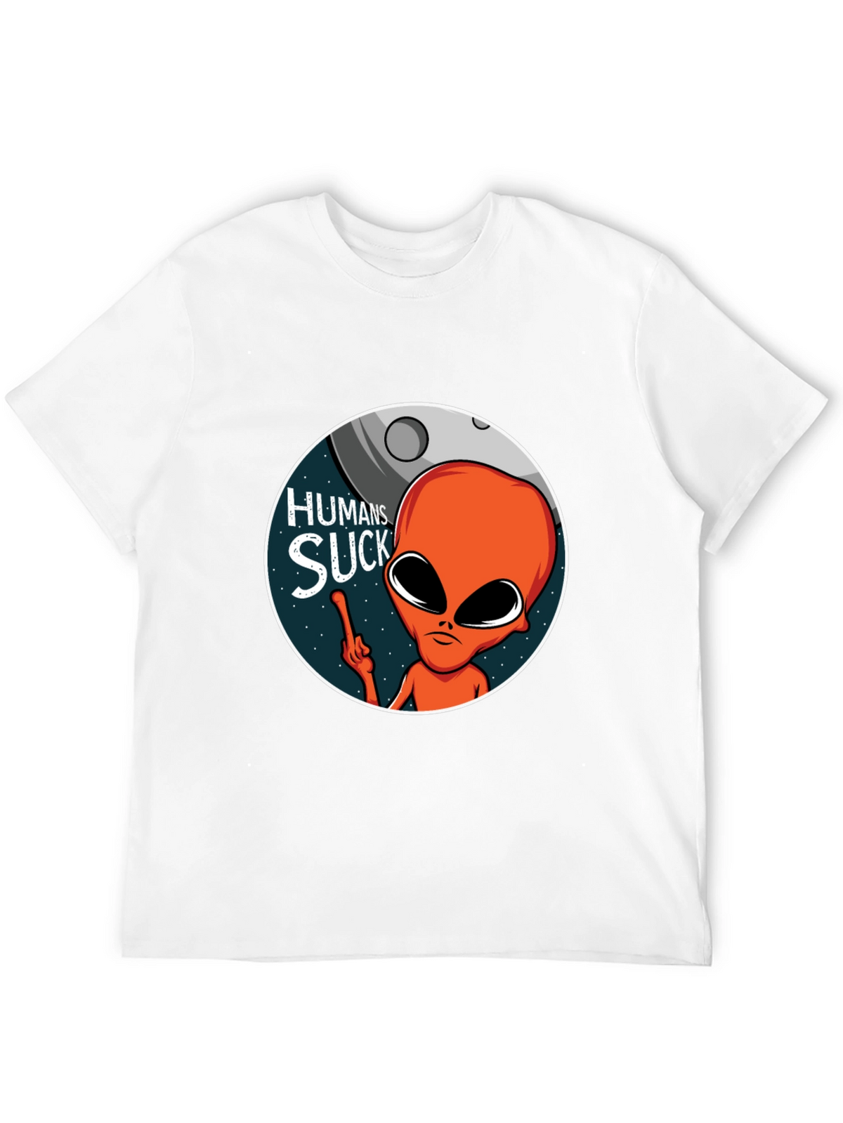 Humans Suck Alien Graphic T-Shirt