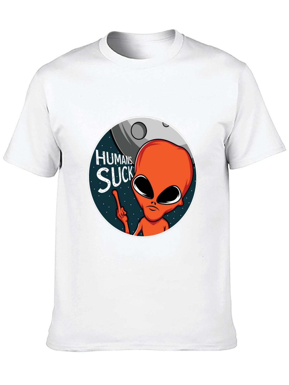 Humans Suck Alien Graphic T-Shirt