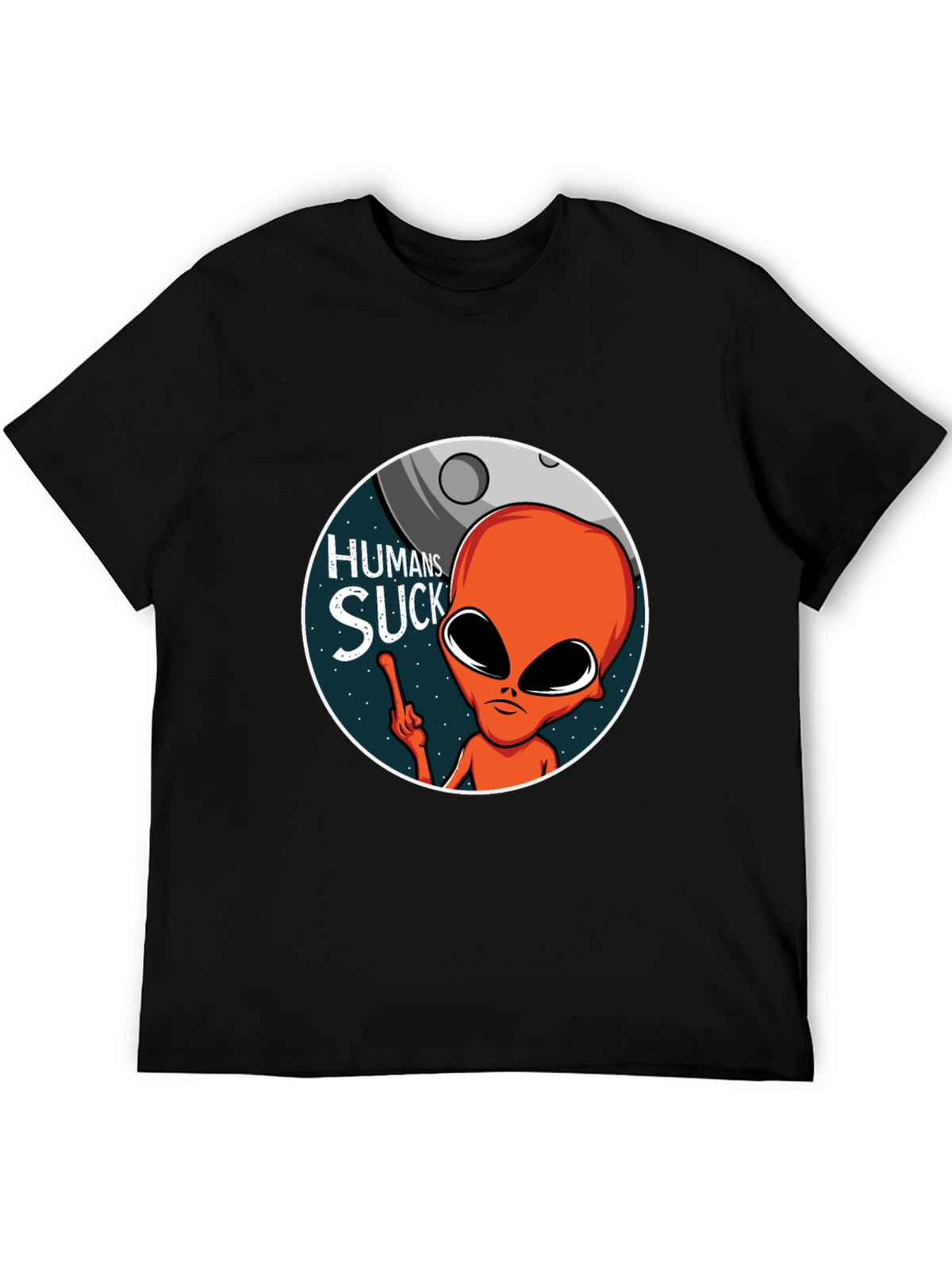 Humans Suck Alien Graphic T-Shirt