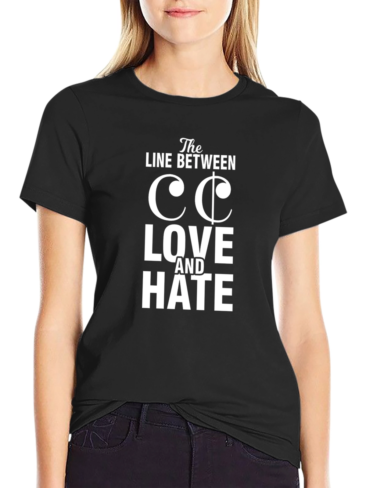 Line Between Love and Hate Graphic Tee