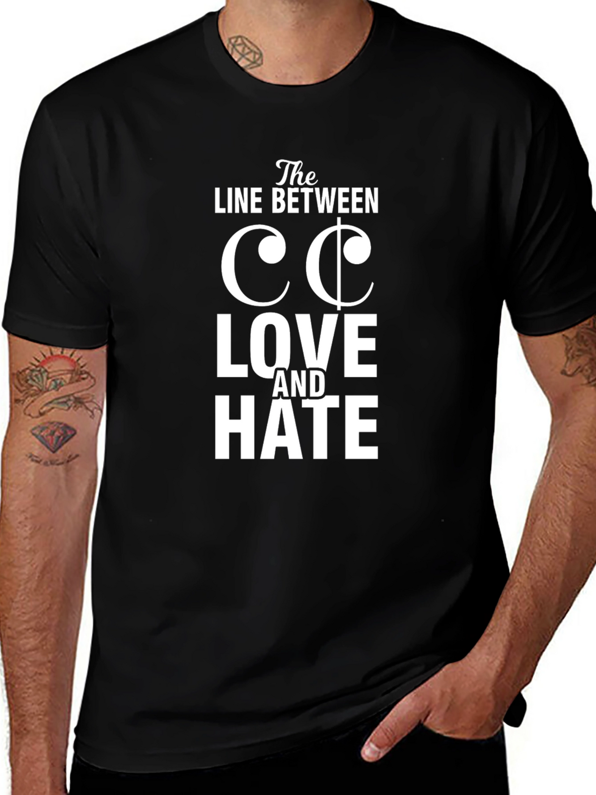 Line Between Love and Hate Graphic Tee