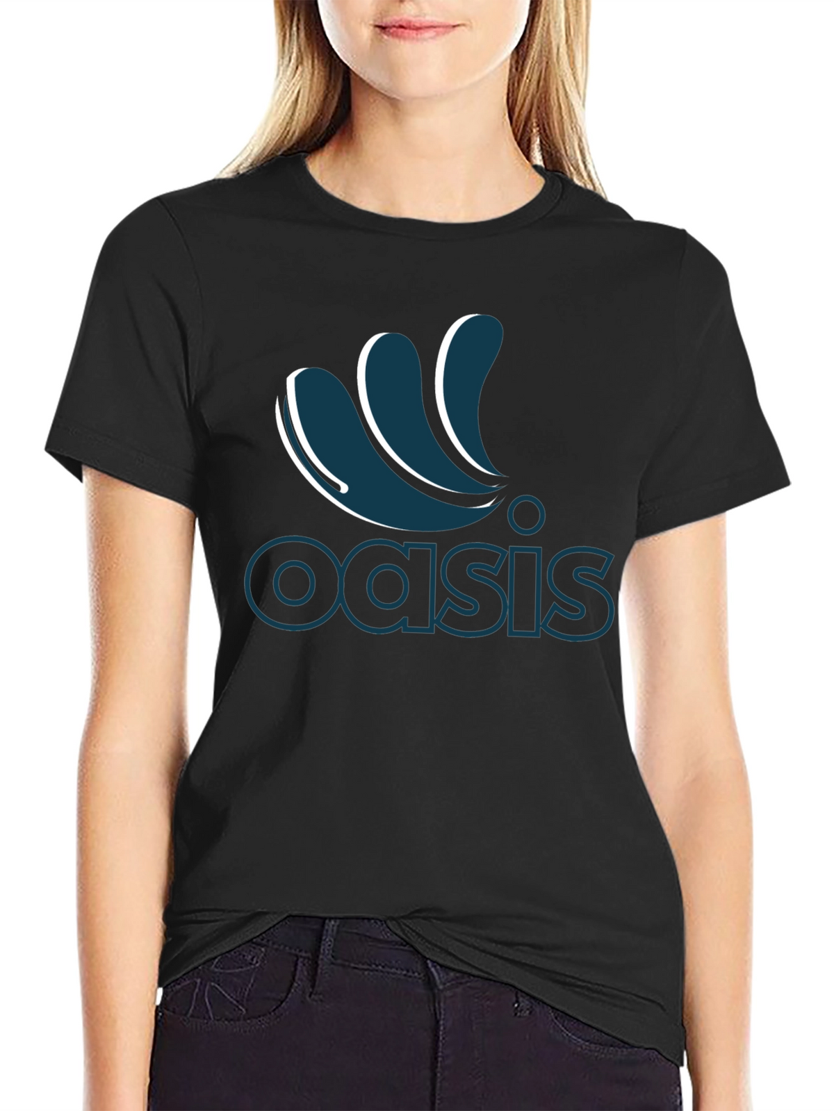 Oasis Logo Black T-Shirt