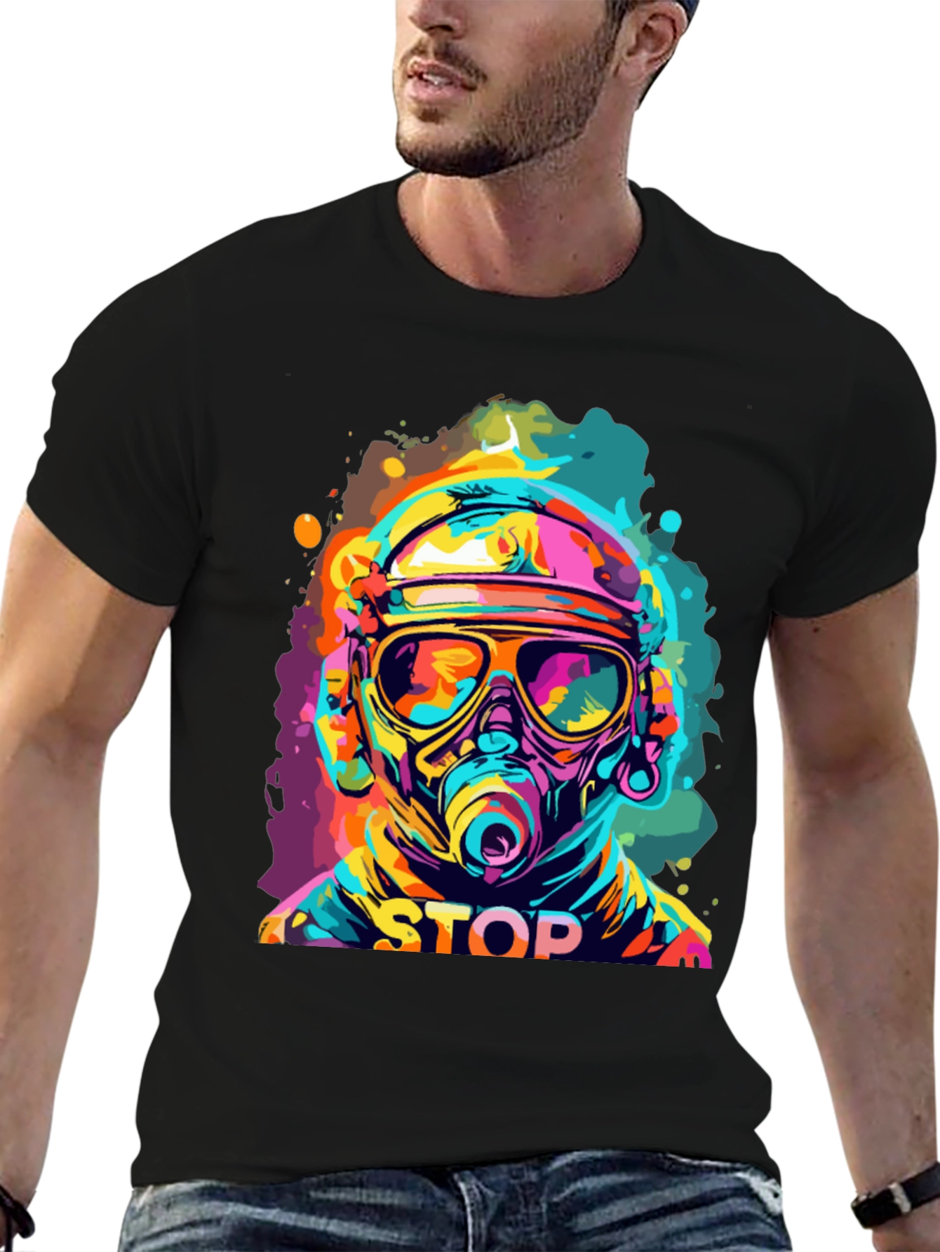Colorful STOP Graphic Tee