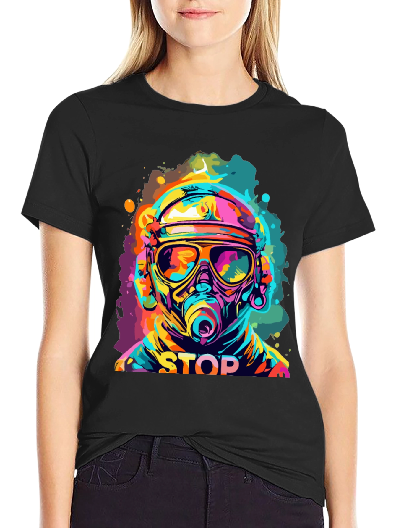 Colorful STOP Graphic Tee