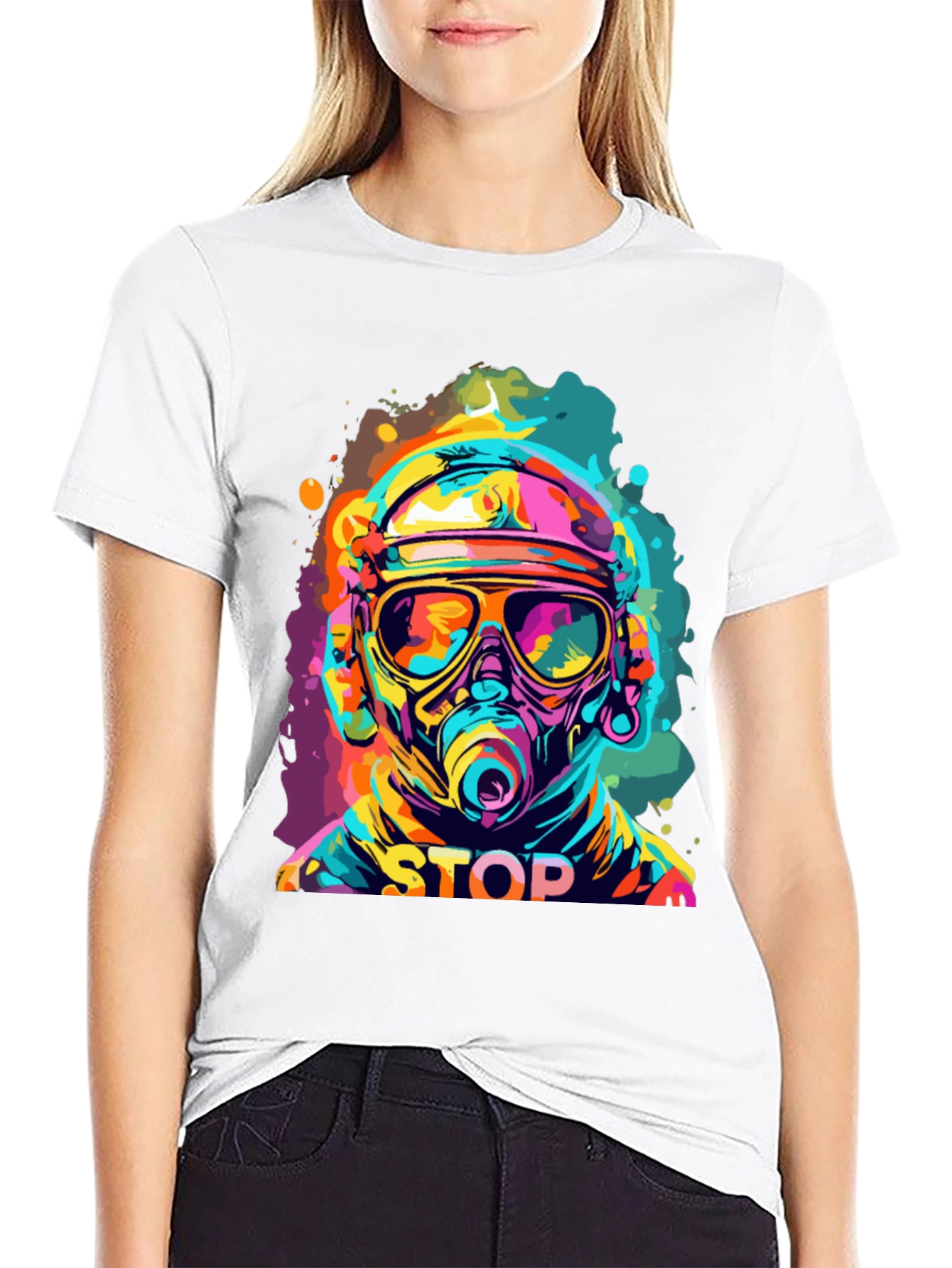 Colorful STOP Graphic Tee