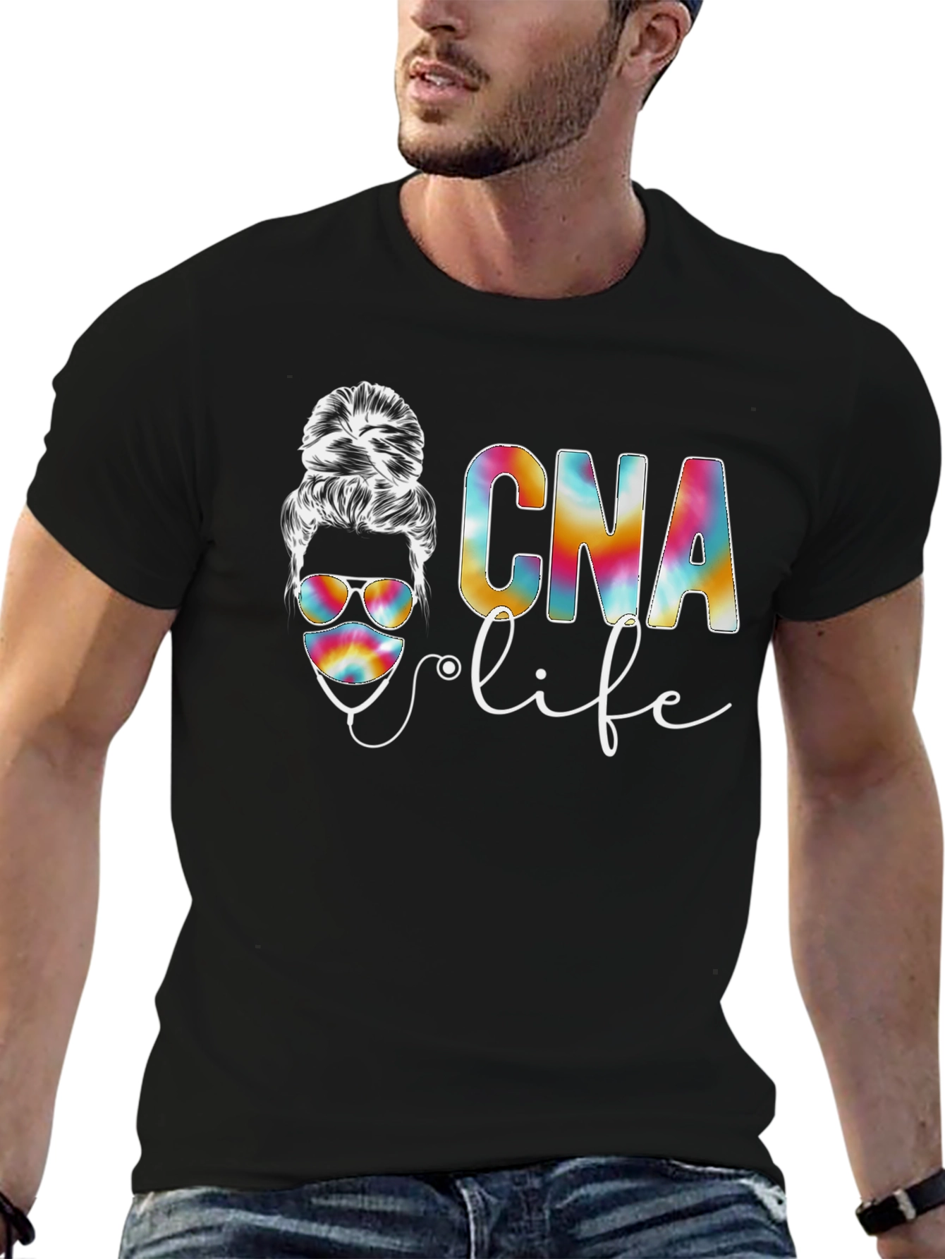 CNA Life Messy Bun T-Shirt