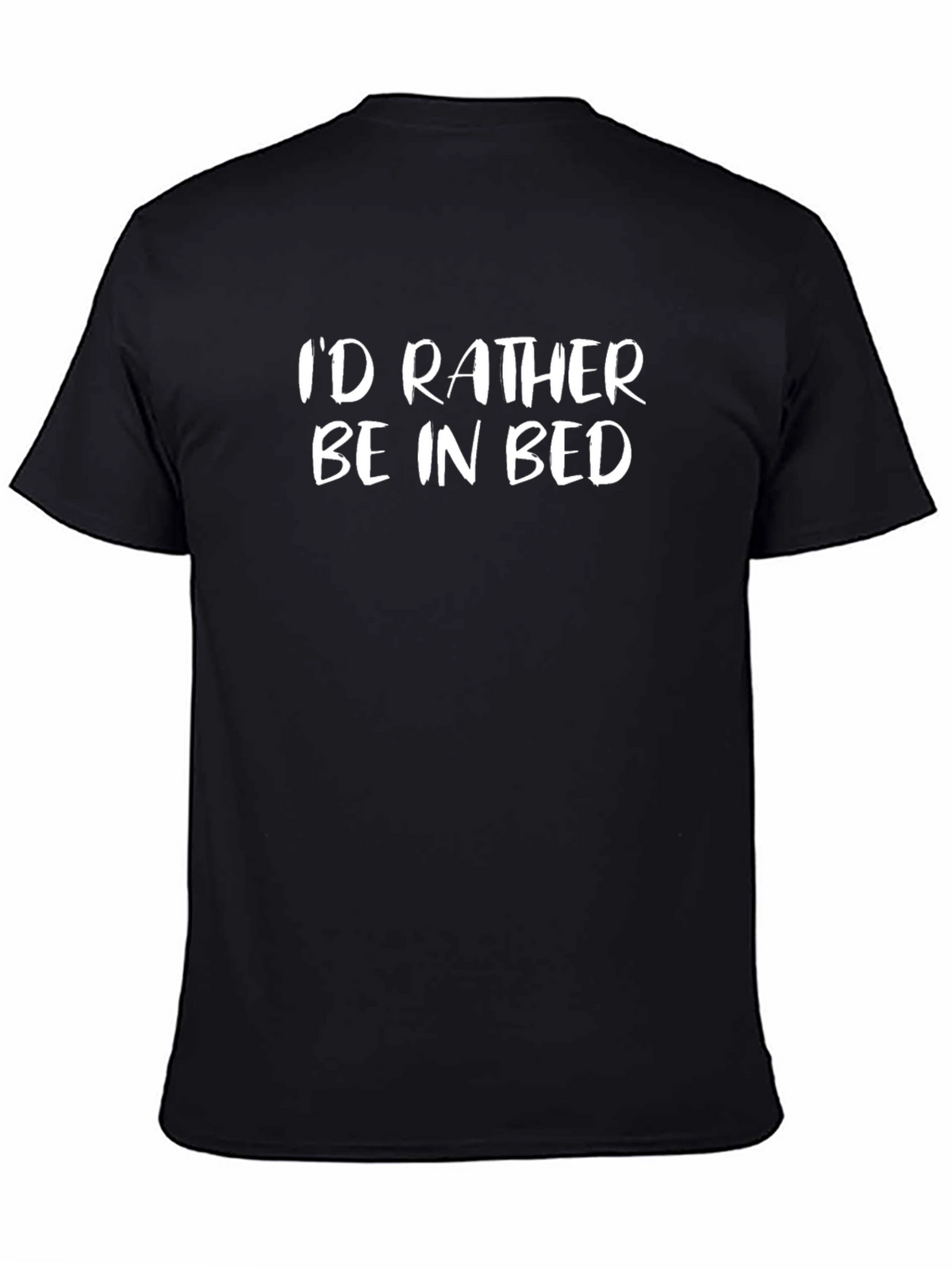 Id Rather Be in Bed Black Tee
