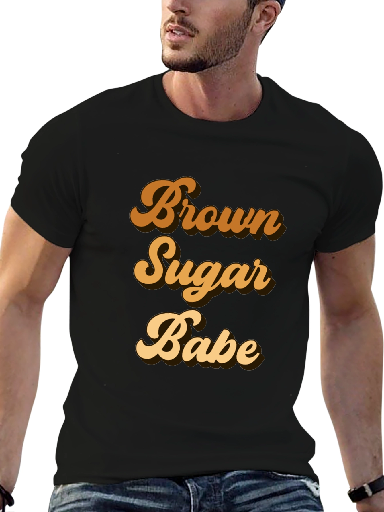 Brown Sugar Babe Black T-Shirt