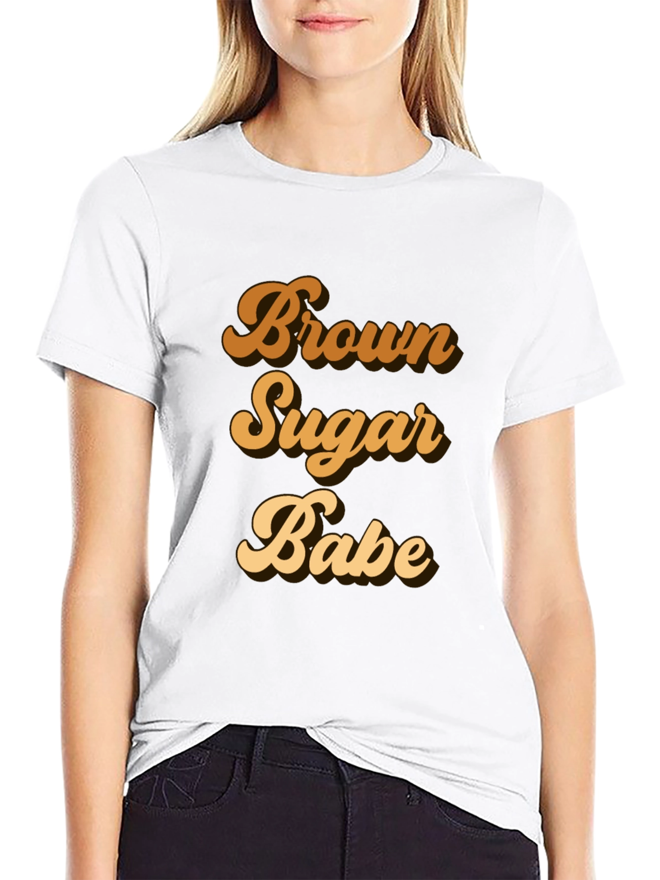 Brown Sugar Babe Black T-Shirt