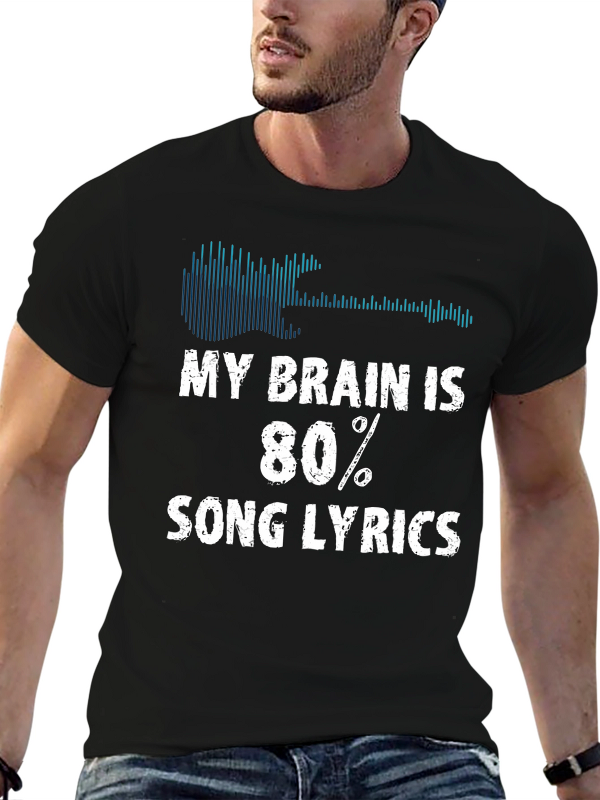 My Brain is 80% Song Lyrics T-Shirt
