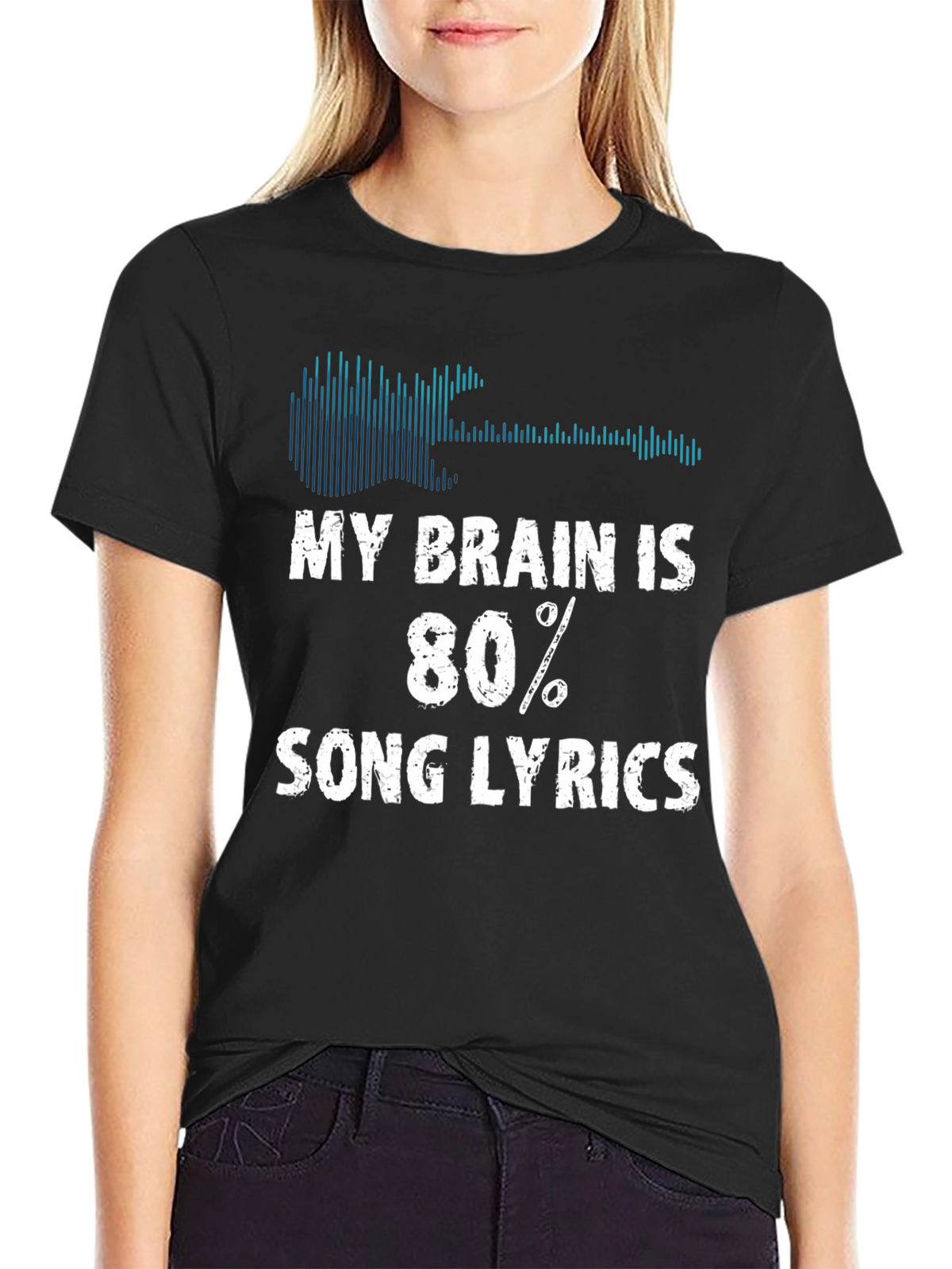 My Brain is 80% Song Lyrics T-Shirt