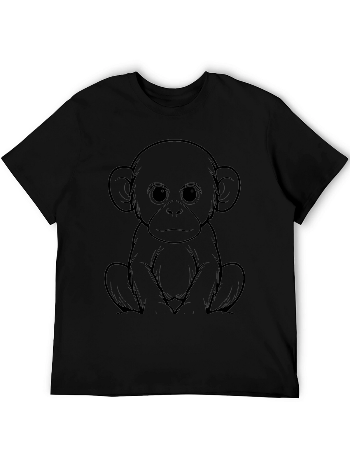 Monkey Graphic Black T-Shirt - Unisex