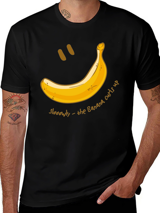 Banana Smile Black T-Shirt