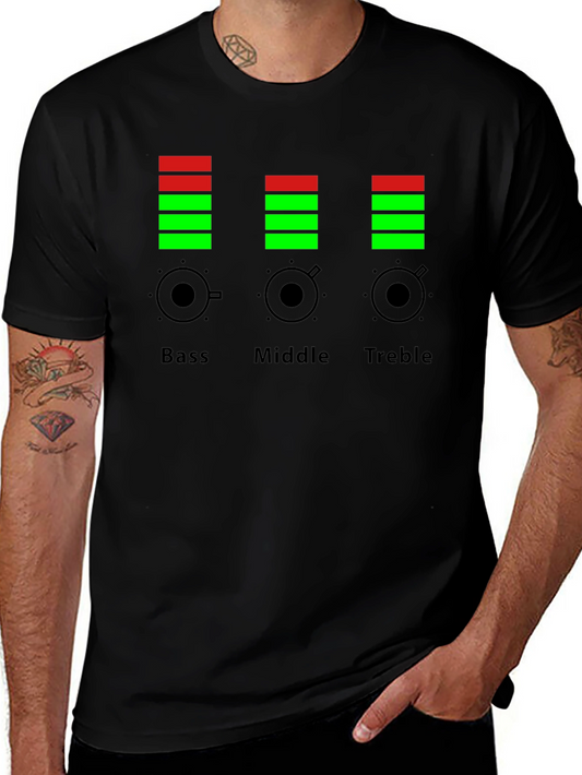 Bass Middle Treble Equalizer Graphic T-Shirt