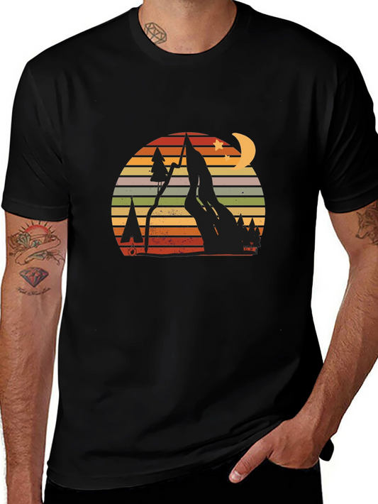 Retro Mountain Scene Graphic T-Shirt