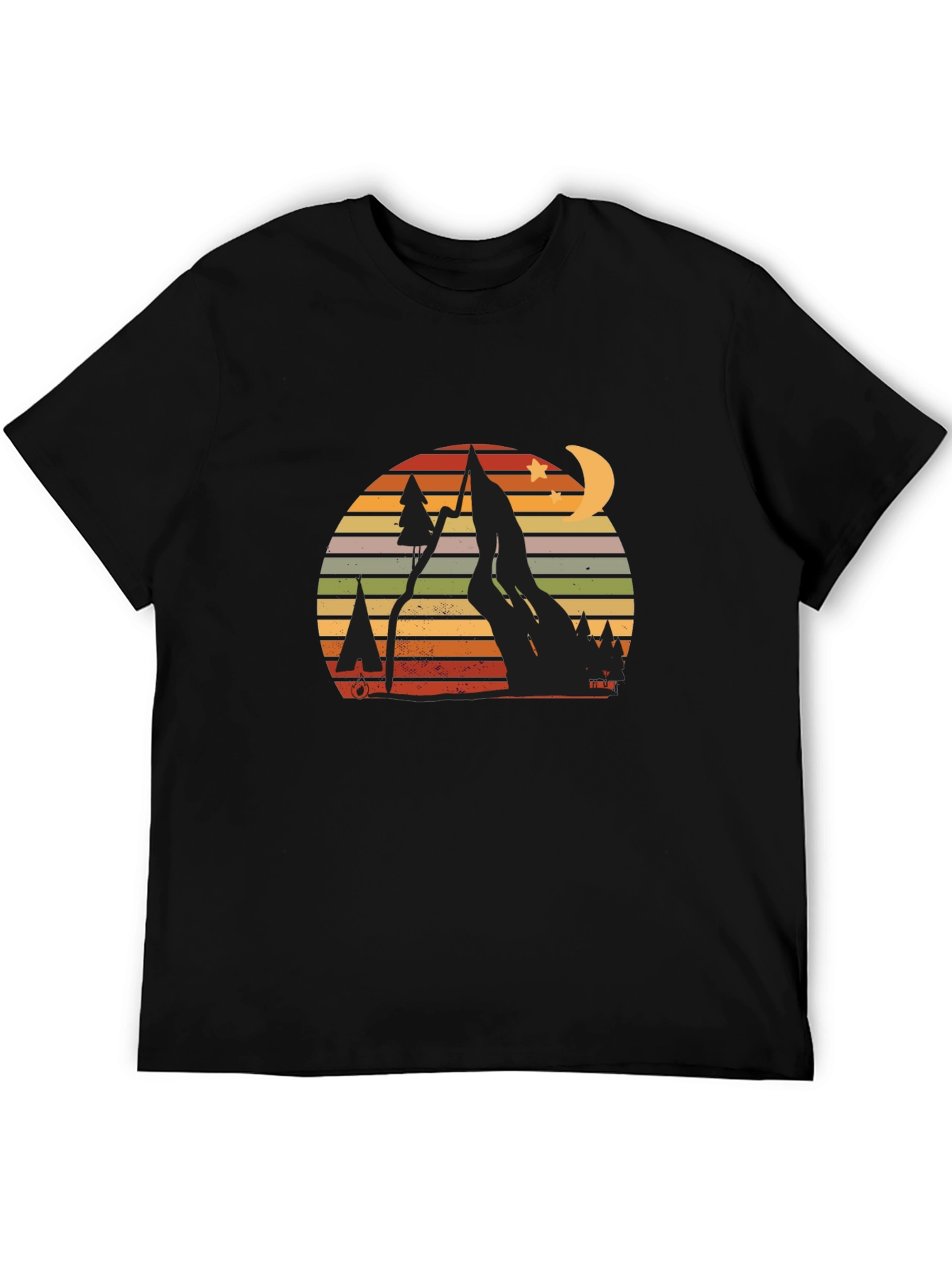 Retro Mountain Scene Graphic T-Shirt