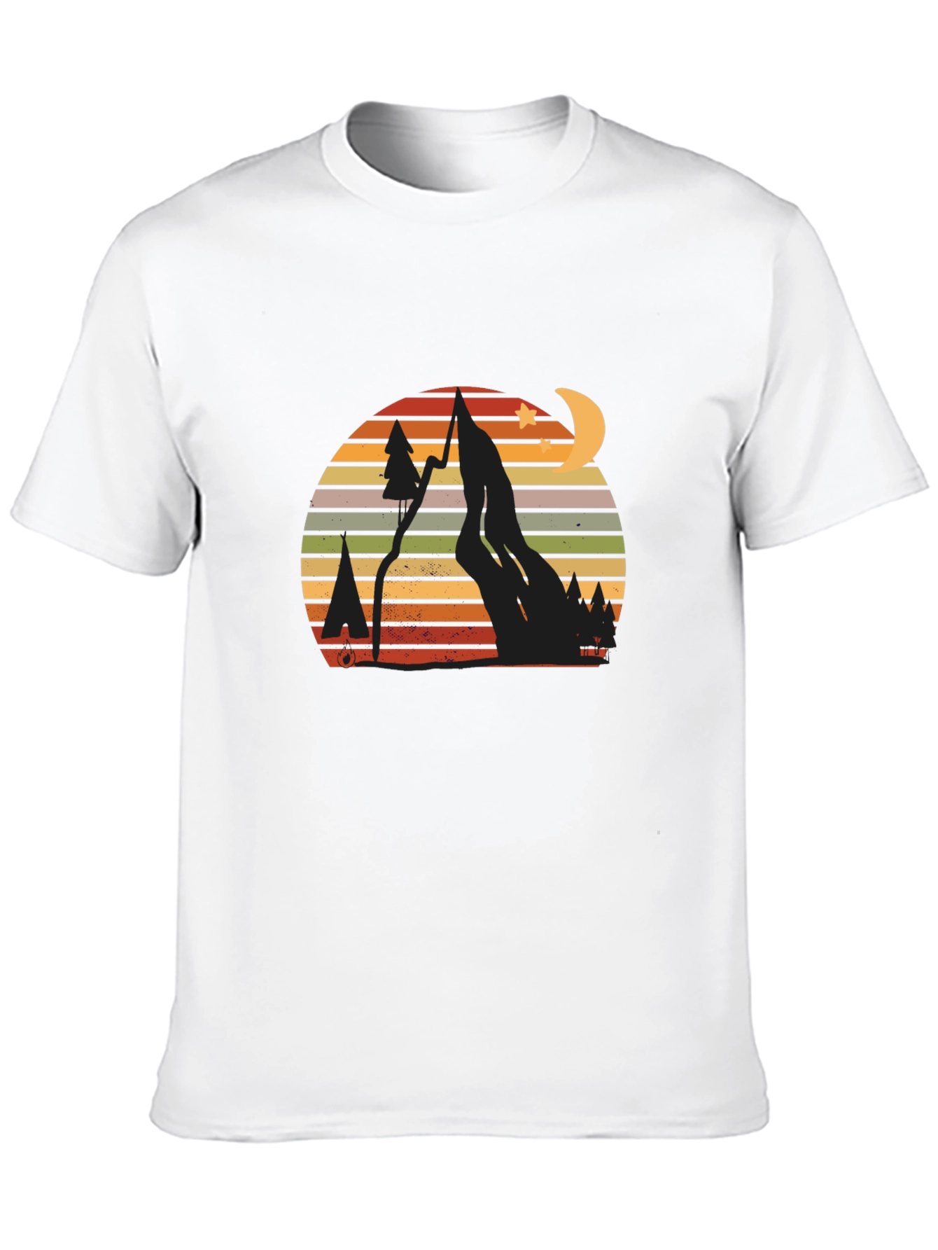 Retro Mountain Scene Graphic T-Shirt