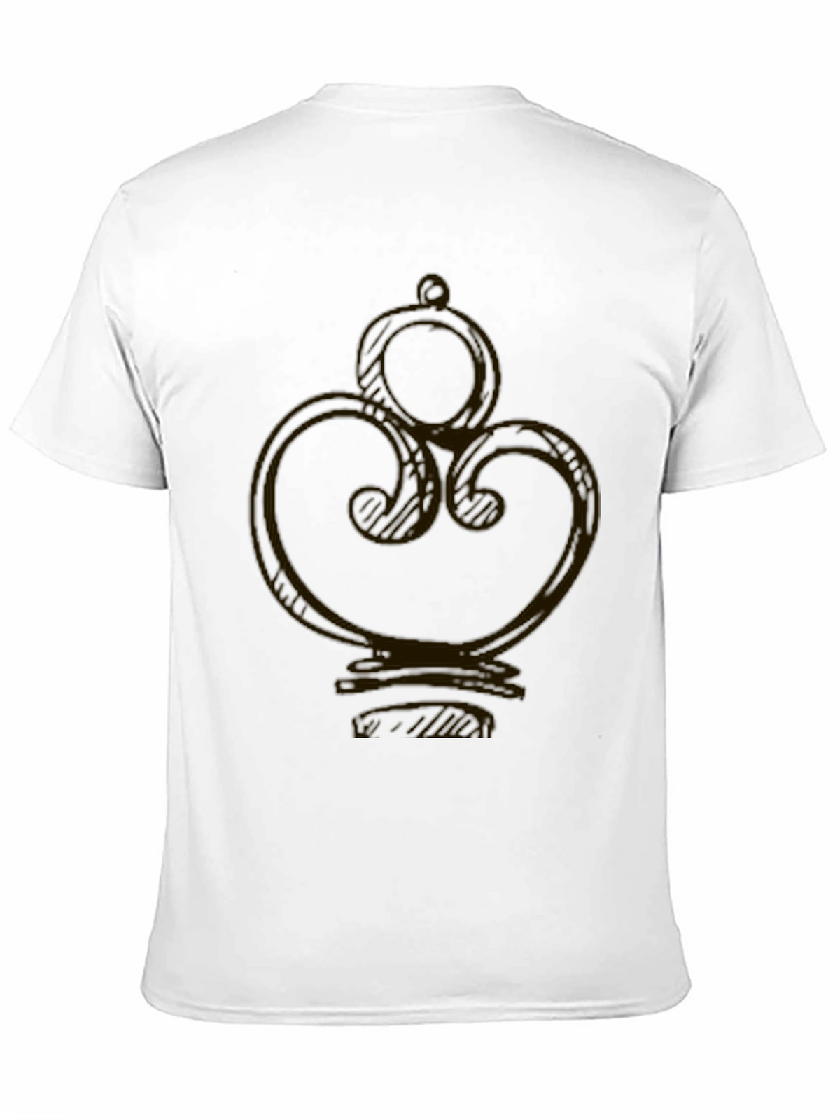 Elegant Swirl Graphic Black T-Shirt